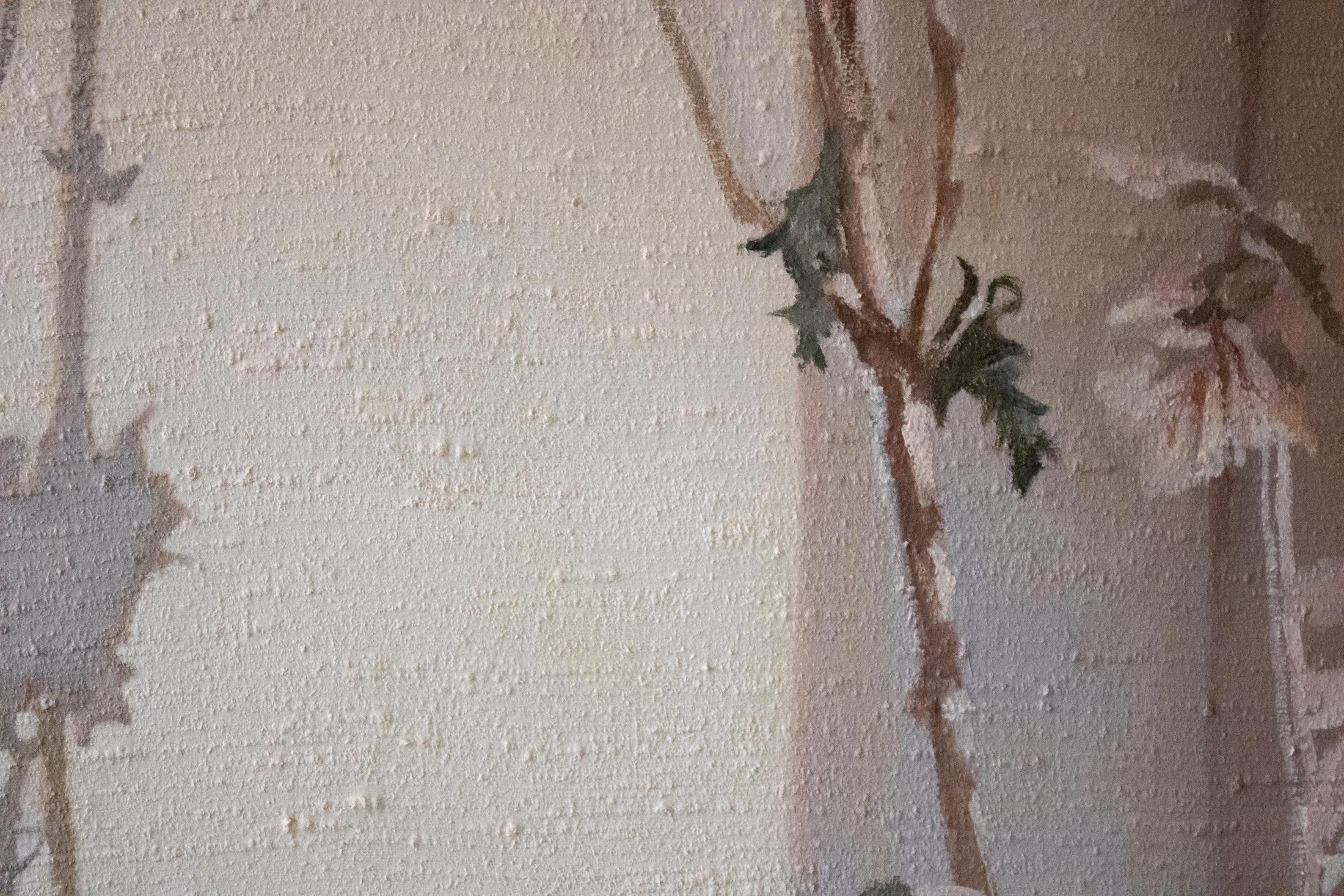 Flowers At Noon - Botanical Still Life Floral Shadow Painting, 2025 For Sale 1