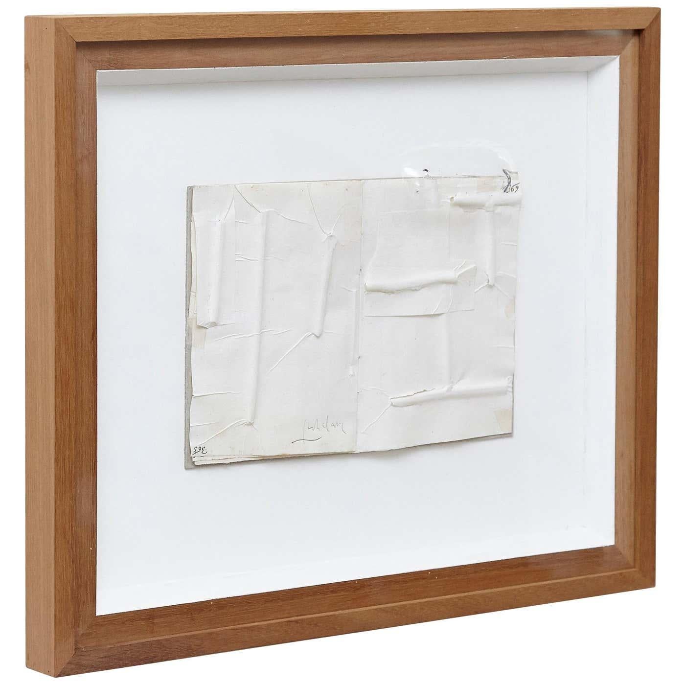 Moderne Jordi Alcaraz œuvre d'art contemporain abstrait minimaliste blanc, 2019. en vente