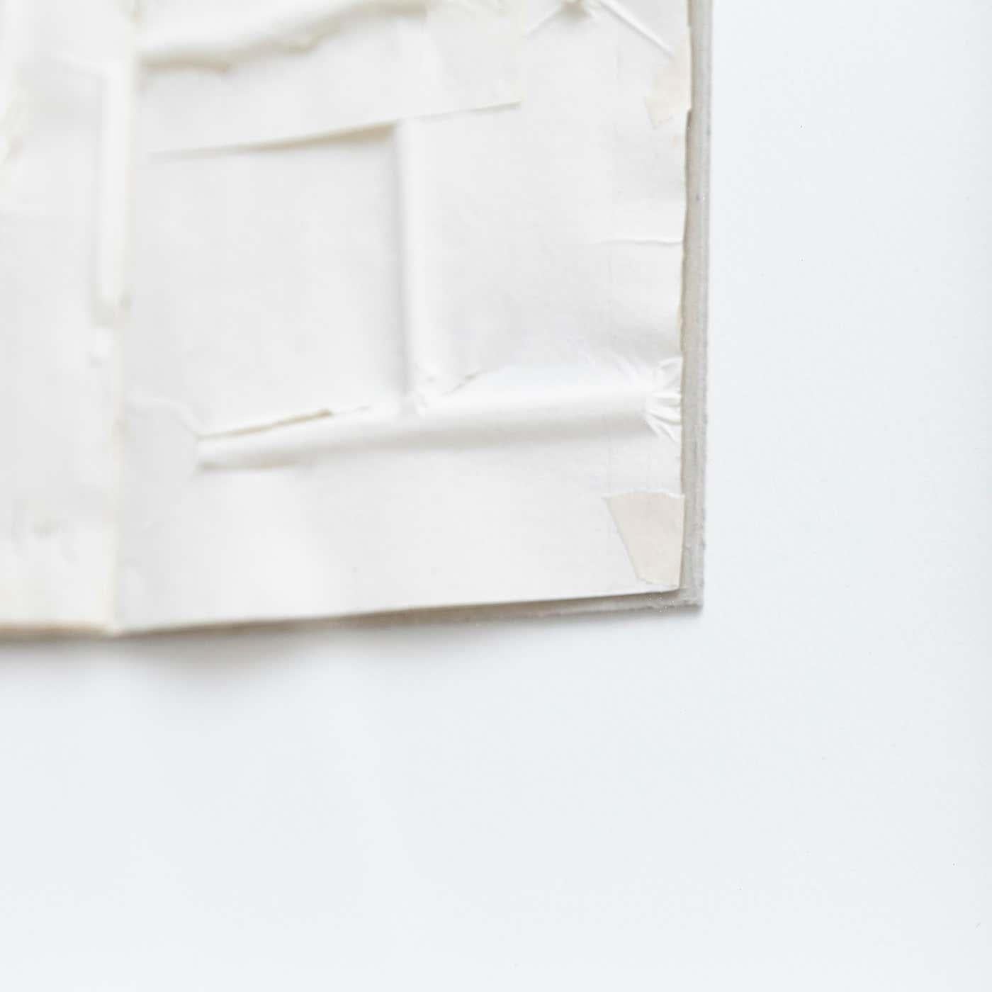 Papier Jordi Alcaraz œuvre d'art contemporain abstrait minimaliste blanc, 2019. en vente