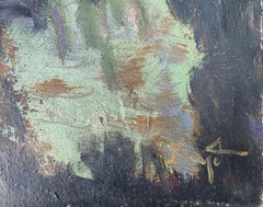 Musical notes oil on canvas abstract painting