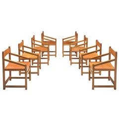 Vintage Jordi Casablanca Muntañola Set of Eight 'S5' Dining Chairs
