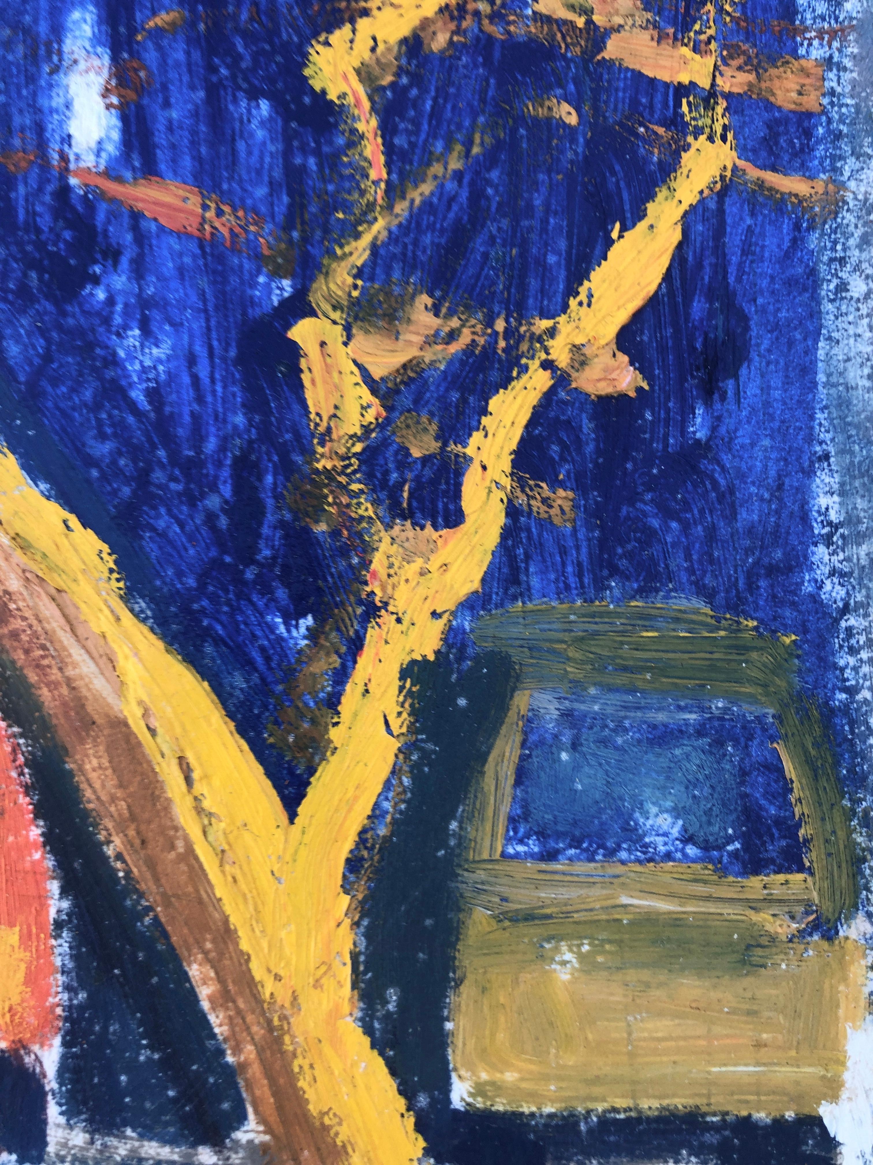 Barcelona, Espagne, peinture à l'huile sur carton, paysage urbain européen en vente 1
