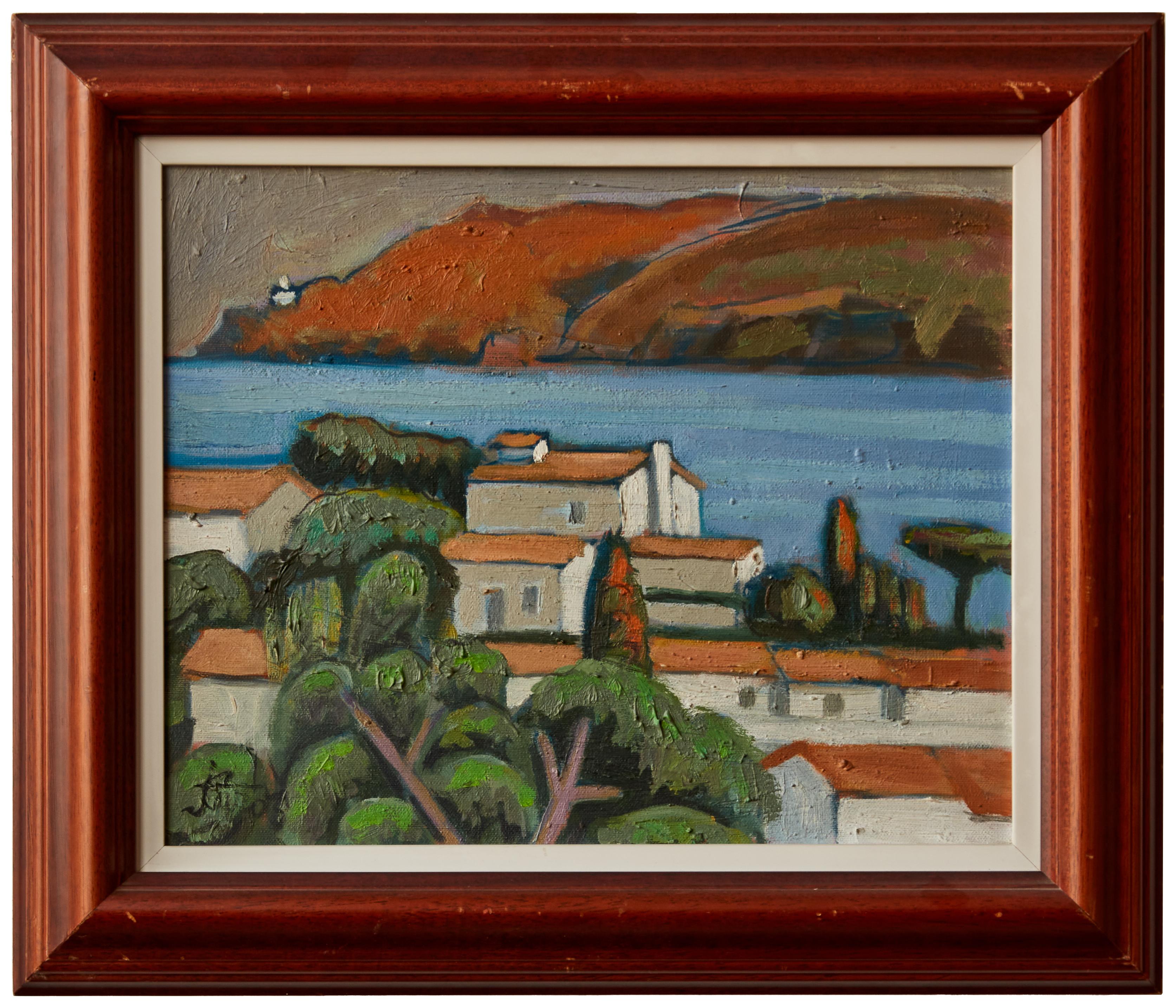 "Llafranc" by Jordi Curos Coastal Landscape Oil Painting 