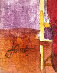 Donna in posa pittura a tecnica mista