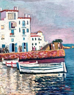 Vista de Cadaqués (Gerona) - Óleo sobre tela - Firmado y enmarcado