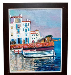 Vista de Cadaqués (Gerona) - Óleo sobre tela - Firmado y enmarcado