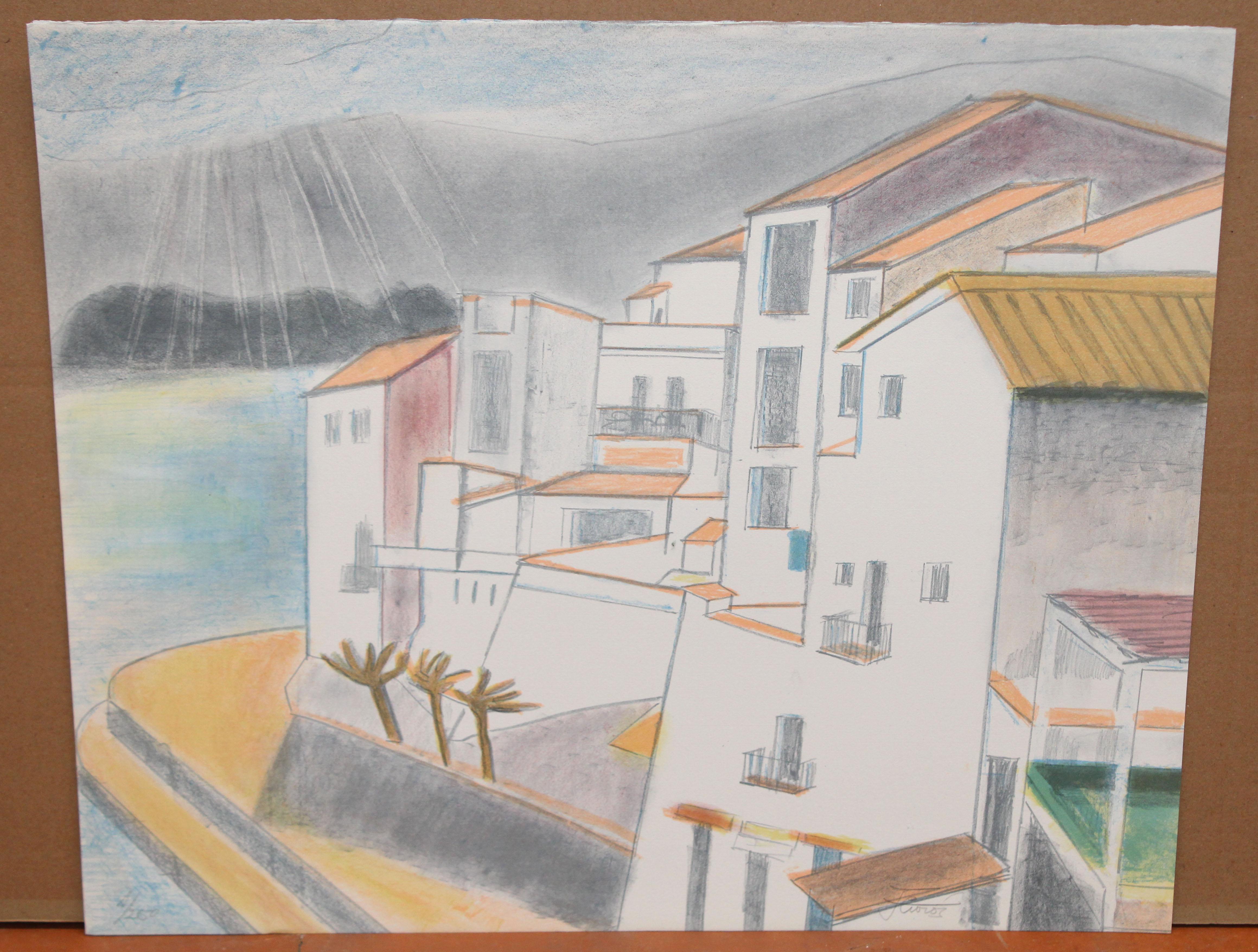 Litografia sobre papel - Amanecer en la costa mediterránea - Tiraje: 1/250 - Print de Jordi Curós Ventura