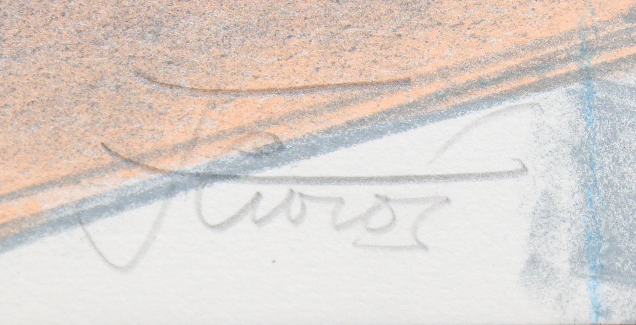 Litografia sobre papel - Amanecer en la costa mediterránea - Tiraje: 1/250 - Print Moderno de Jordi Curós Ventura