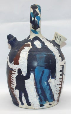 Jordi Curós Ventura (1930 - 2017) - Botijo pintado a mano - Escena sardanista