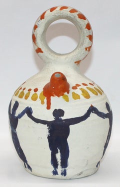 Jordi Curós Ventura (1930 - 2017) - Botijo pintado a mano - Escena sardanista