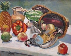 Óleo sobre tela - Bodegón firmado y titulado