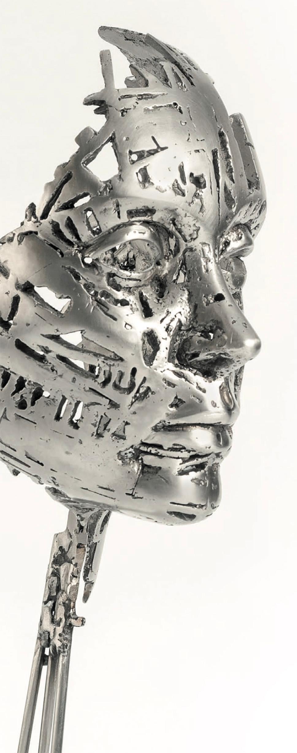 Irene - 21st Century, Contemporary, Figurative Sculpture, Steel, Portrait 3