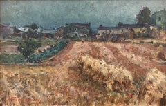 Spanish landscape Spain oil on canvas painting