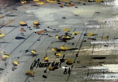 Las Ramblas Barcelone Marché aux fleurs Scène de rue Peinture Impressionniste Urbaine