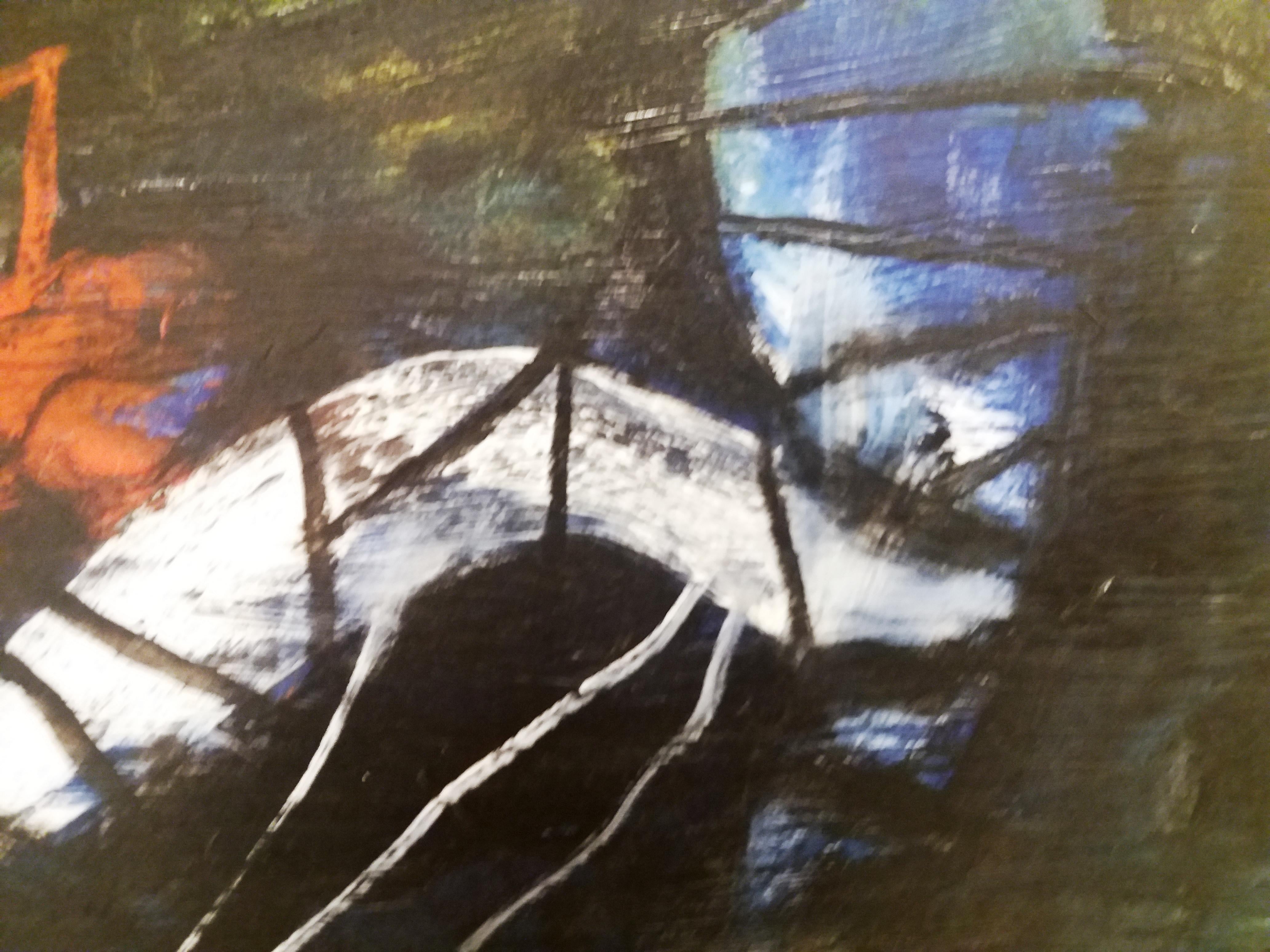 Mercade   Schwarz Blau  Rot  color III- original abstraktes Acryl-Leinwandgemälde (Abstrakt), Painting, von Jordi Mercade