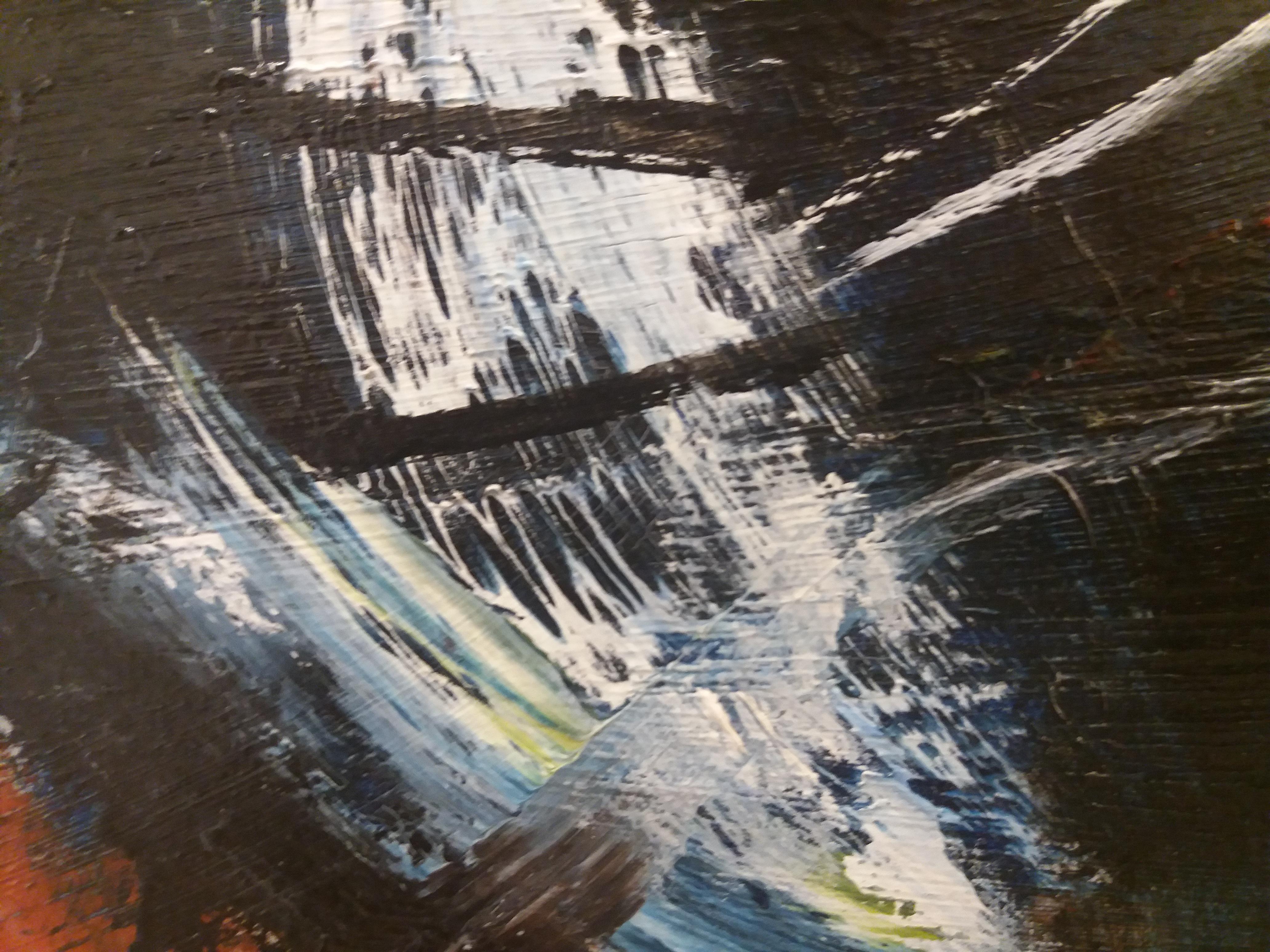 color III- original abstraktes Acryl-Leinwandgemälde 
 Jordi, Künstlername von Jordi Mercadé, einem der einzigartigsten katalanischen Maler des 20. Jahrhunderts, verschwindet, künstlerisch und menschlich. Als Sohn des Malers und Goldschmieds Jaume