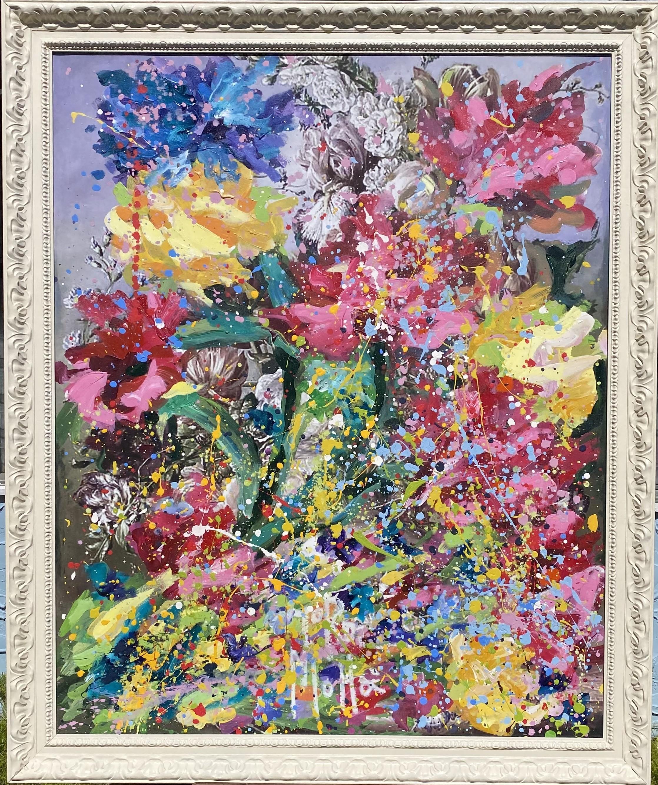 Jordi Mollà Abstract Painting - Fantasy Flowers