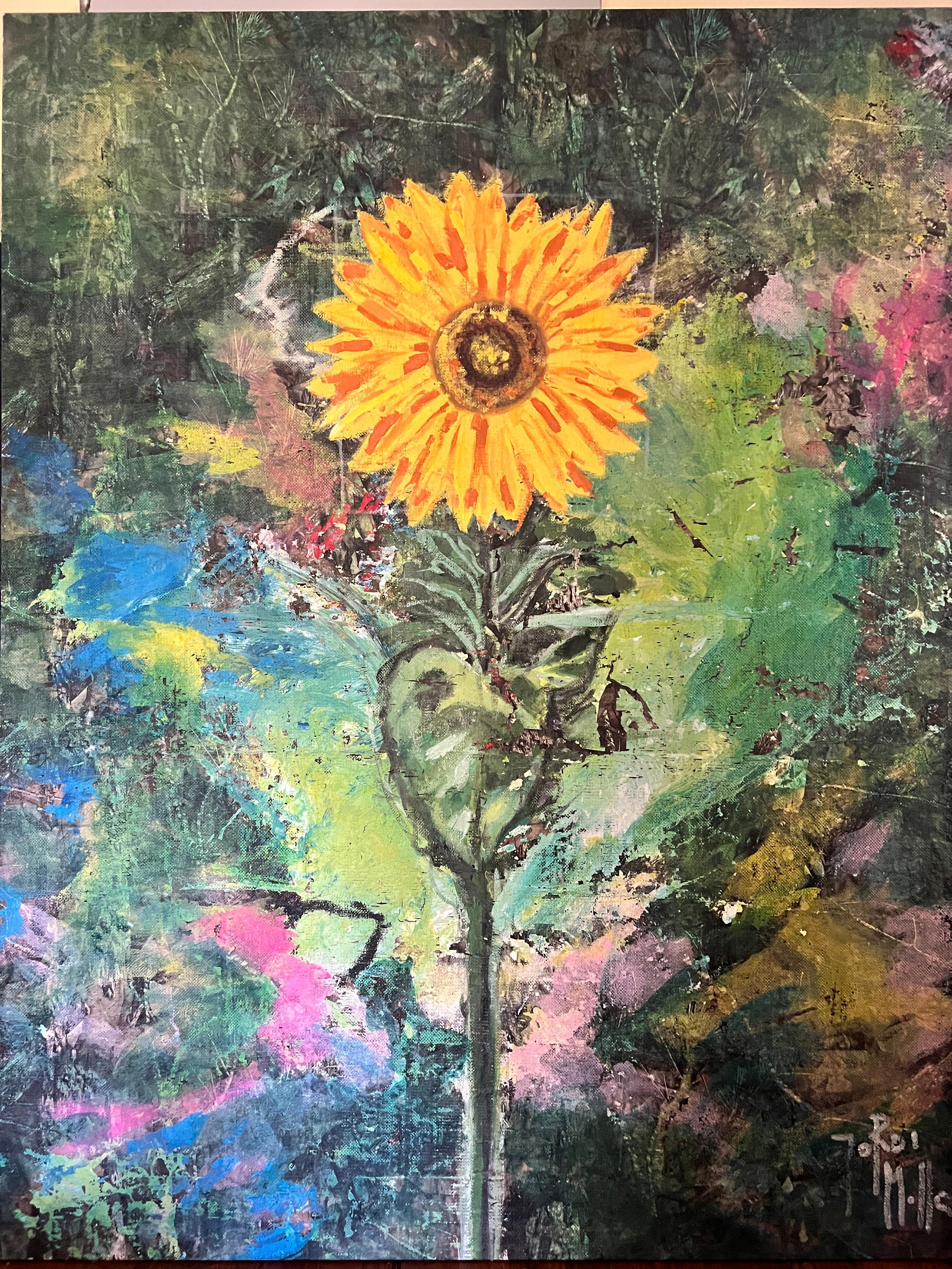 Savage Sunflower - Mixed Media Art by Jordi Mollà