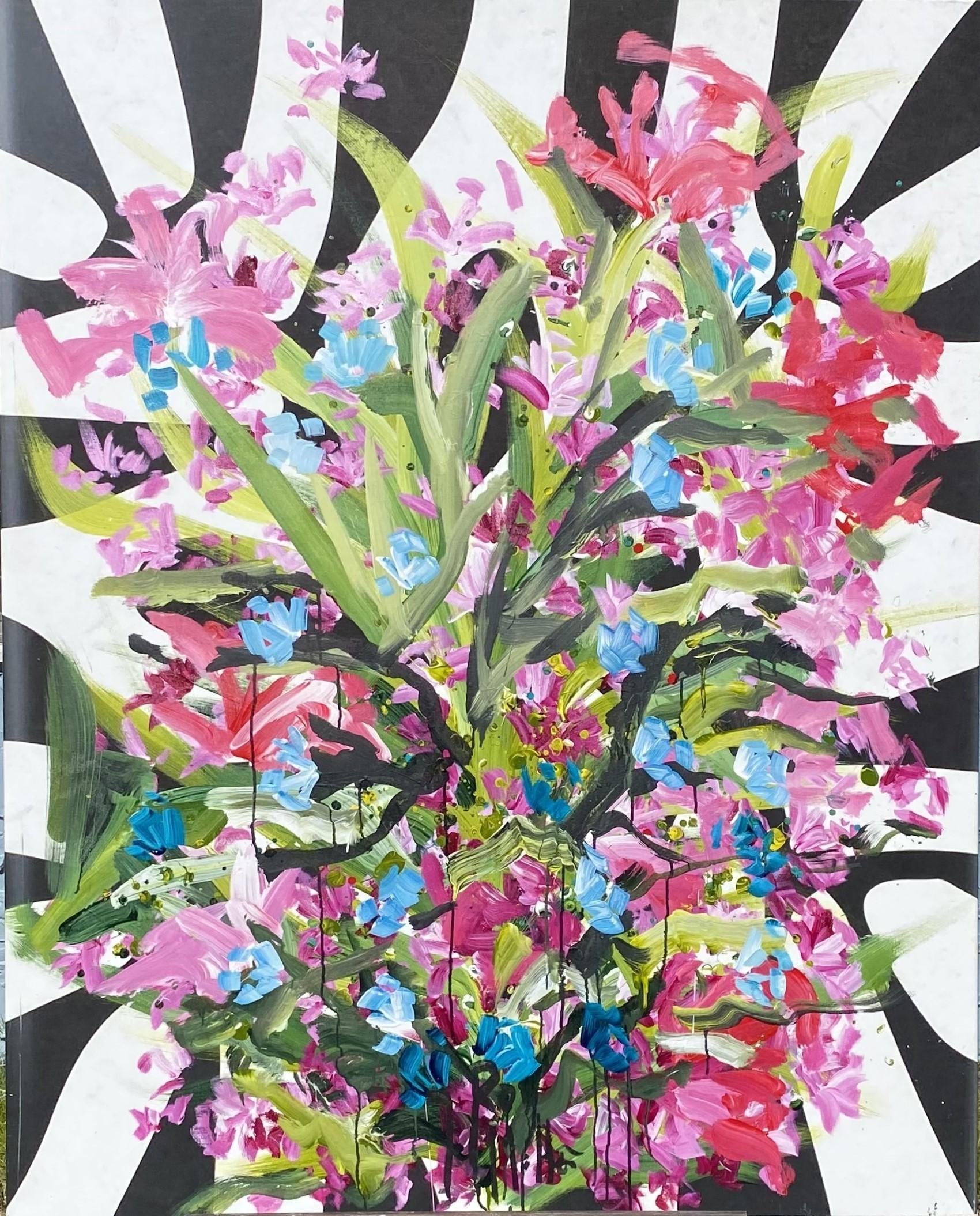 Jordi Mollà Abstract Painting - Zebra Bouquet