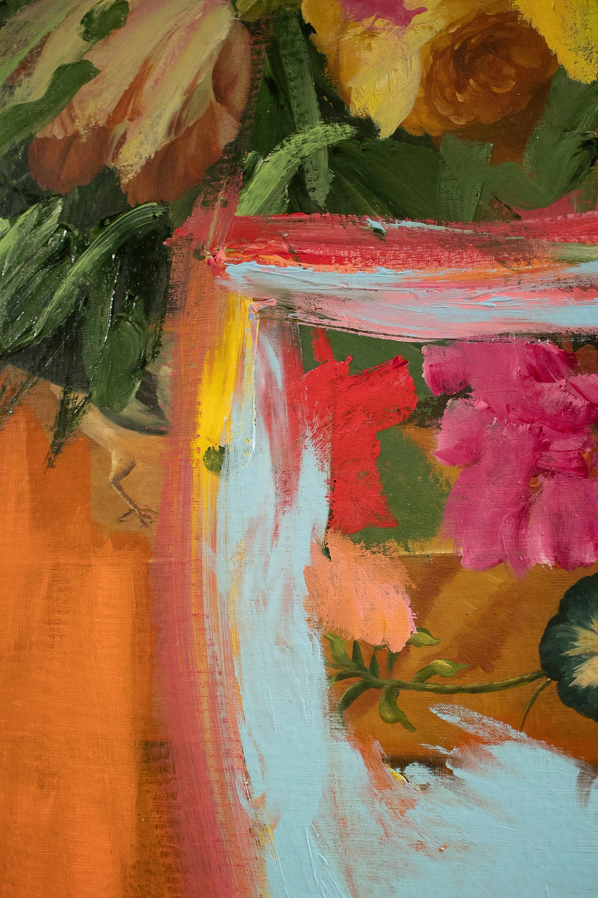 Peinture à l'huile de la série Marbella « Flower Power » de Jordi Moll, 2021 en vente 4