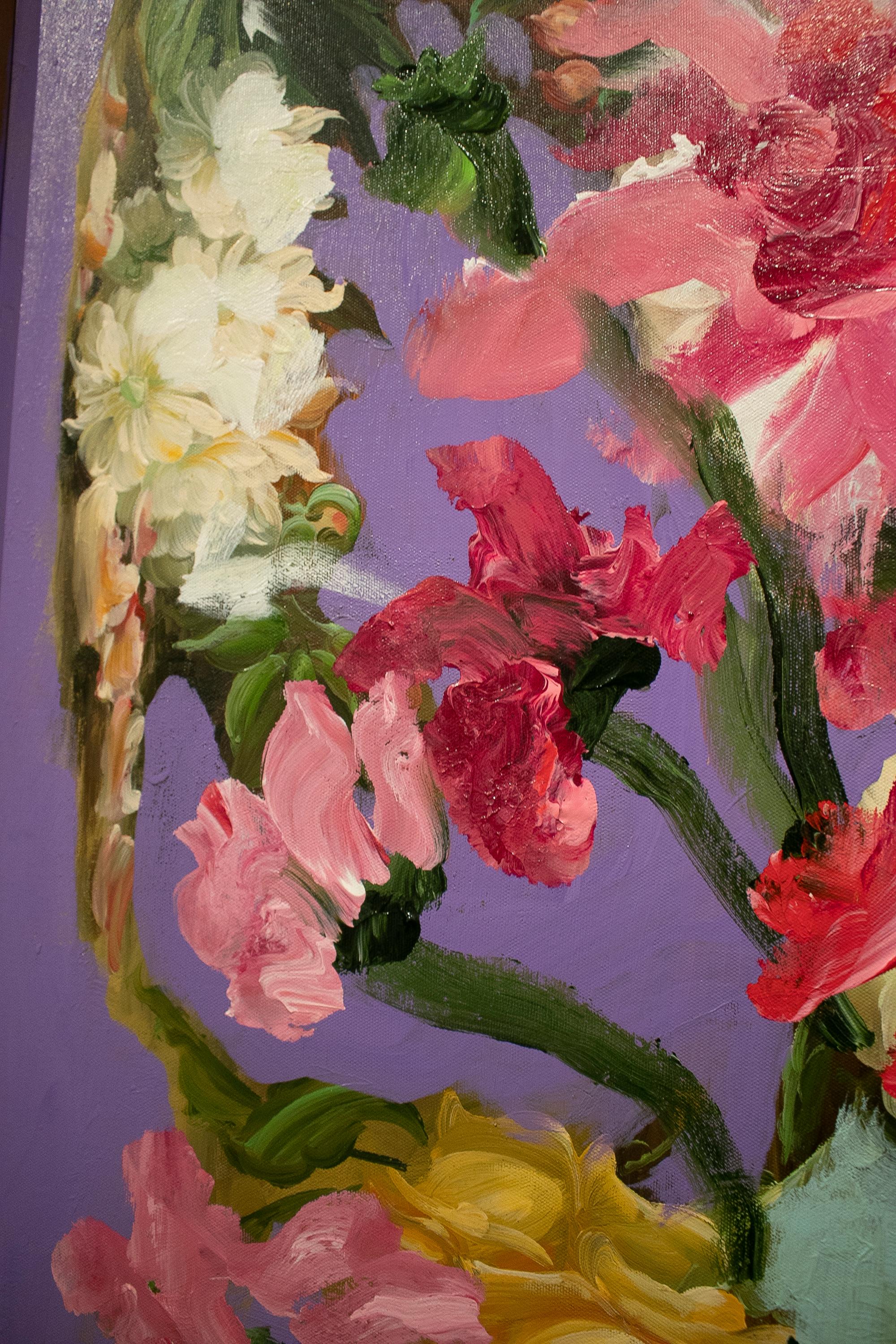 Peinture à l'huile de la série Marbella « Flower Power » de Jordi Moll, 2021 en vente 4