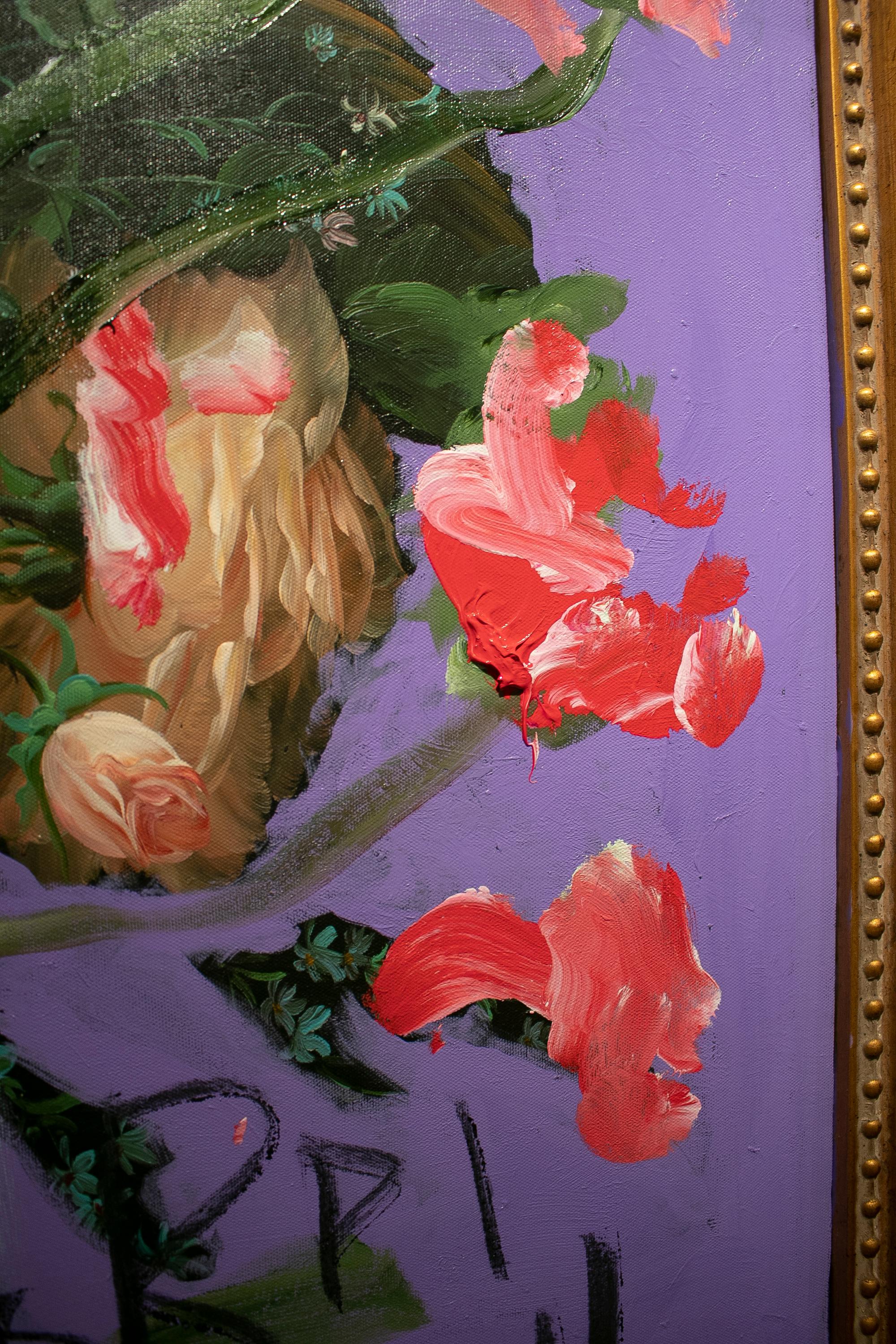 Peinture à l'huile de la série Marbella « Flower Power » de Jordi Moll, 2021 en vente 5