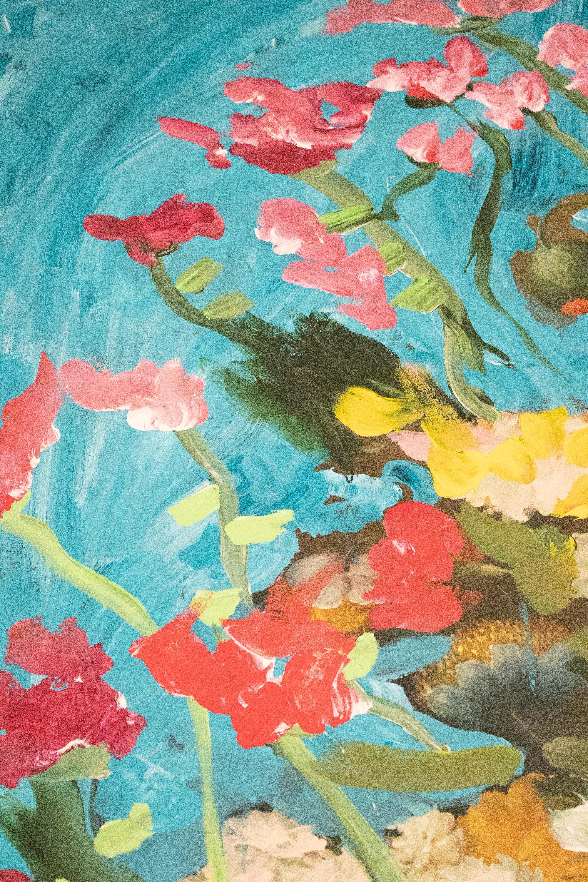 Peinture à l'huile de la série Marbella « Flower Power » de Jordi Moll, 2021 en vente 6
