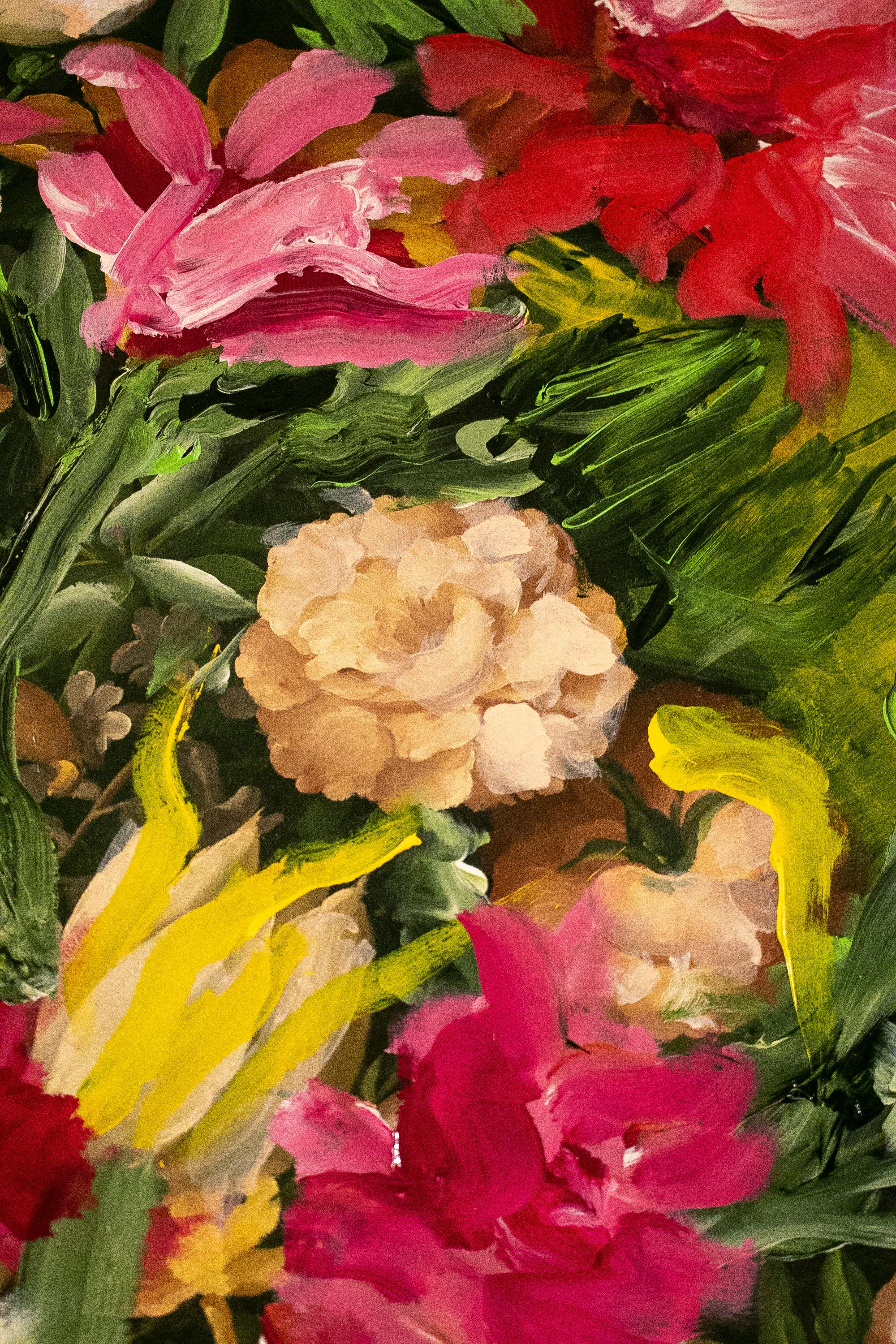 Peinture à l'huile de la série Marbella « Flower Power » de Jordi Moll, 2021 en vente 6