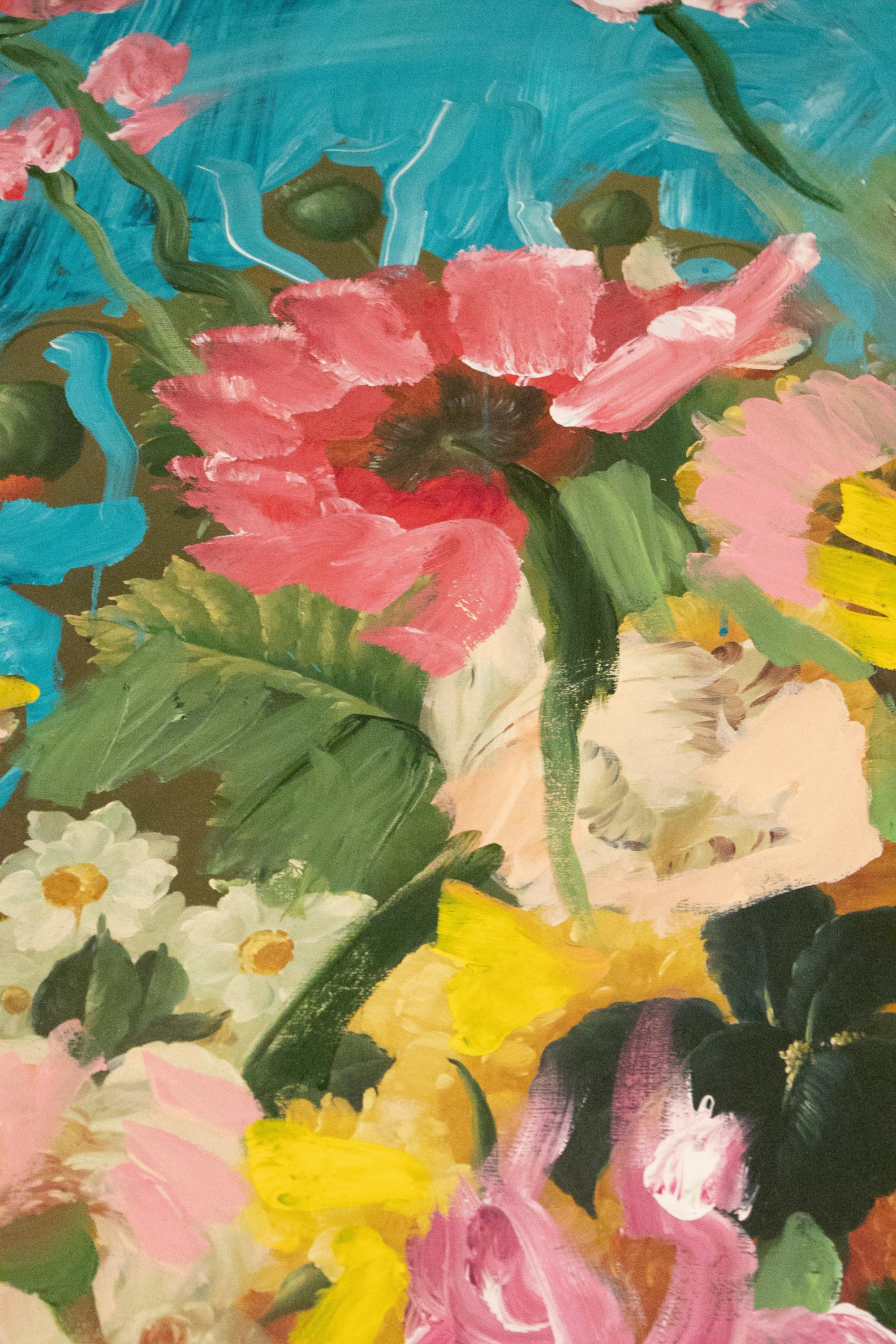 Peinture à l'huile de la série Marbella « Flower Power » de Jordi Moll, 2021 en vente 7