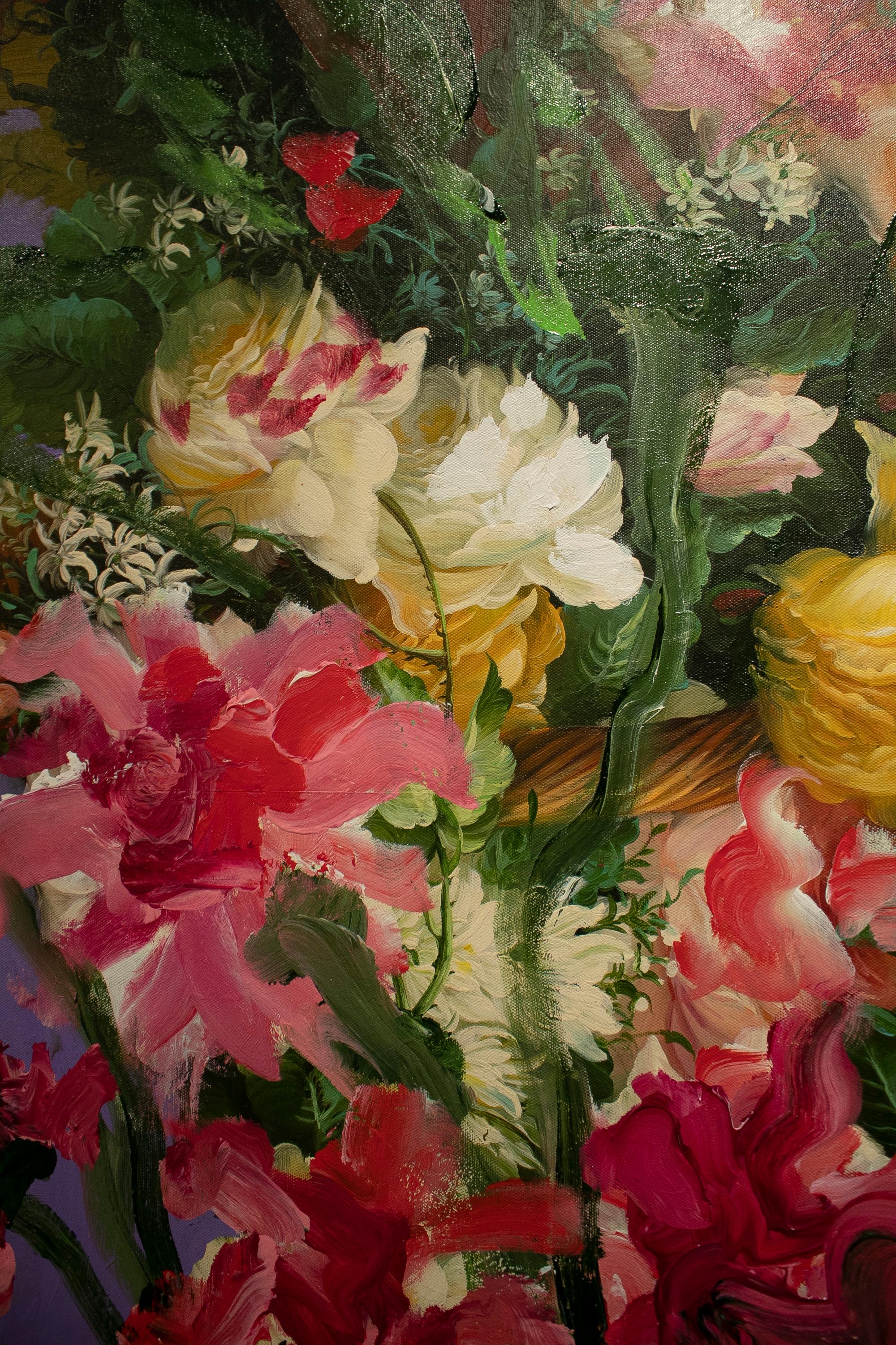 Peinture à l'huile de la série Marbella « Flower Power » de Jordi Moll, 2021 en vente 7