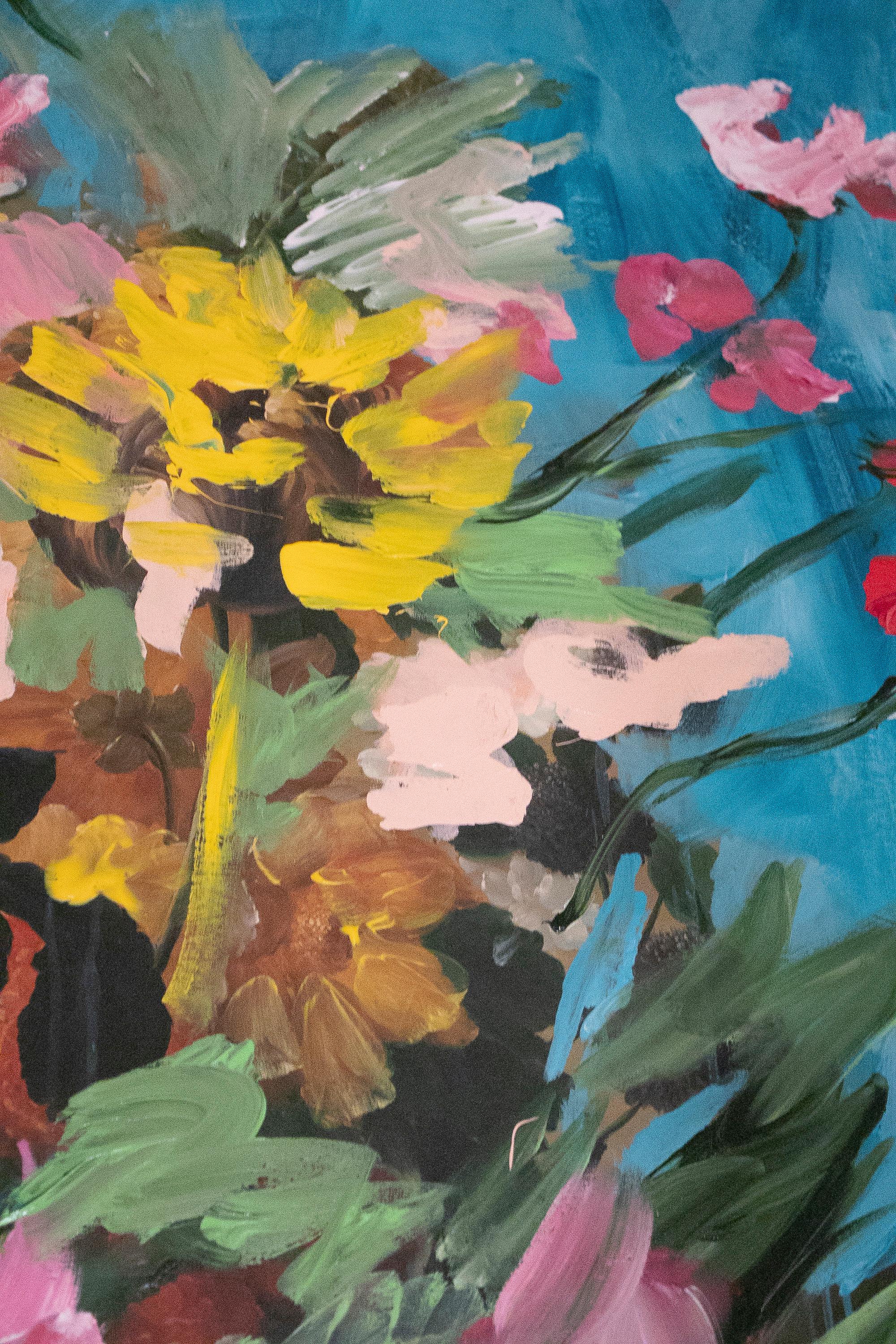 Peinture à l'huile de la série Marbella « Flower Power » de Jordi Moll, 2021 en vente 8