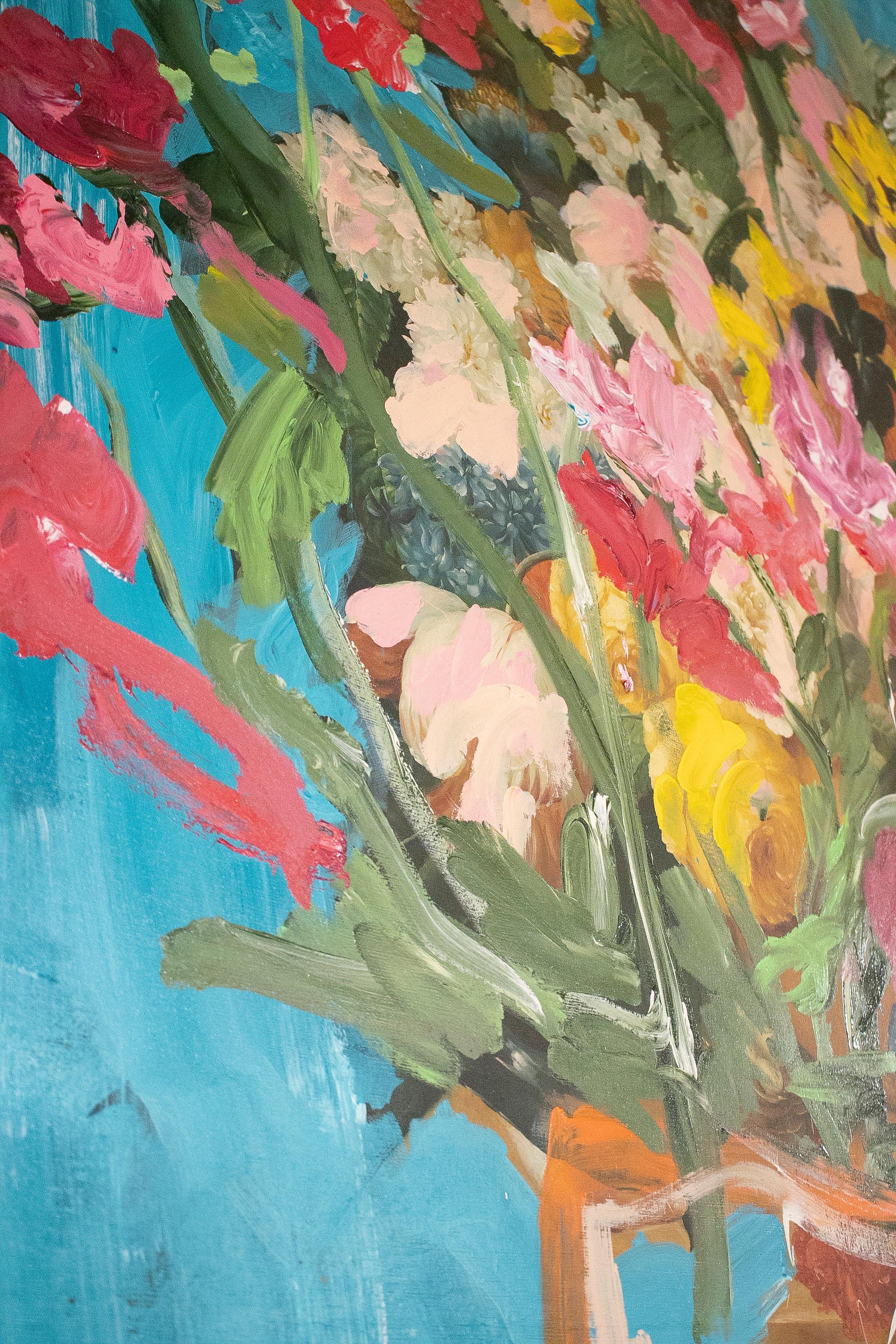 Peinture à l'huile de la série Marbella « Flower Power » de Jordi Moll, 2021 en vente 9