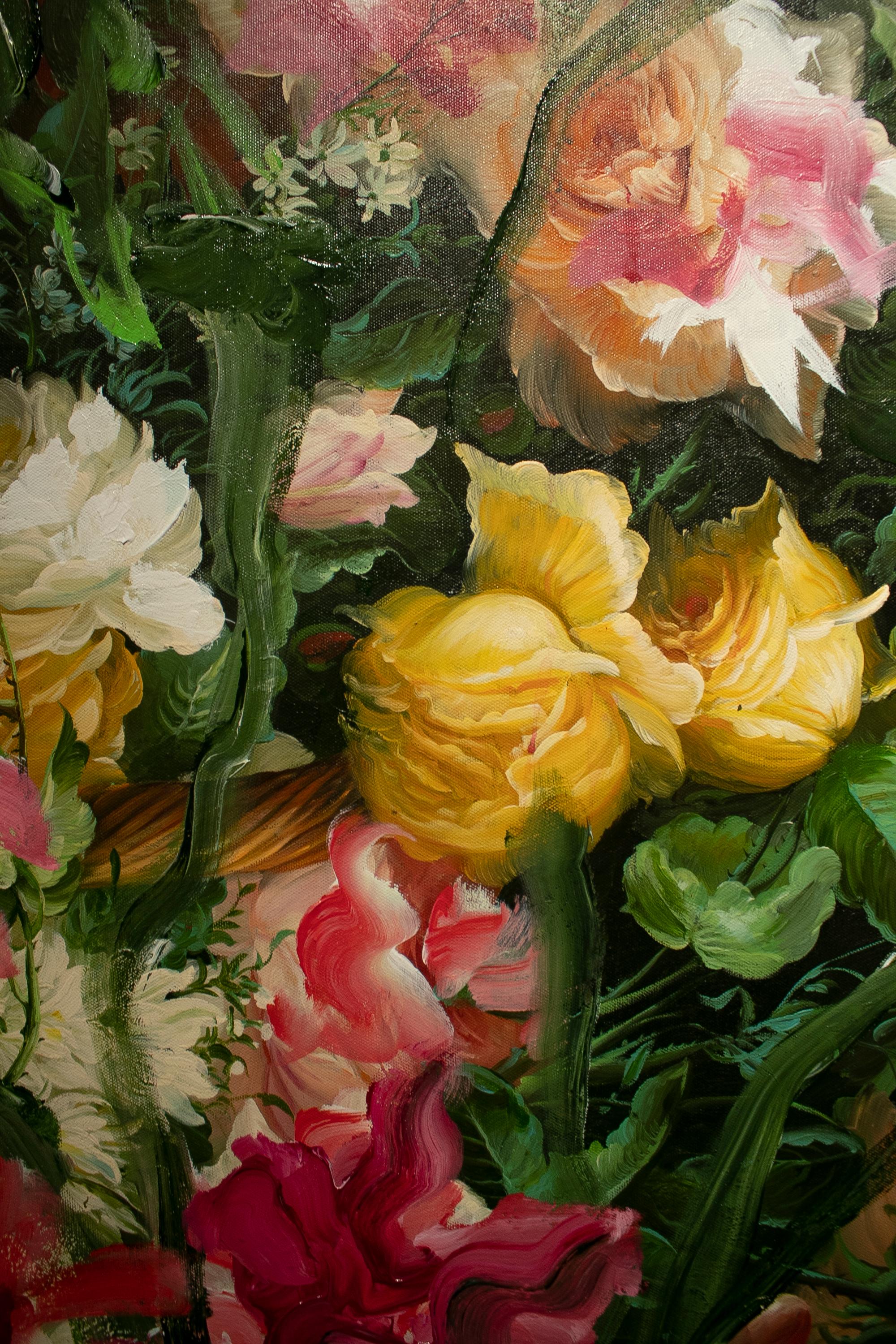 Peinture à l'huile de la série Marbella « Flower Power » de Jordi Moll, 2021 en vente 12