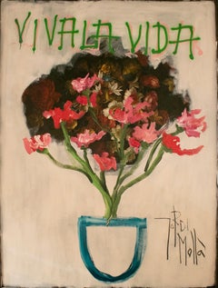 Jordi Mollá, 2021 "Flower Power" Peinture à l'huile de la série Marbella