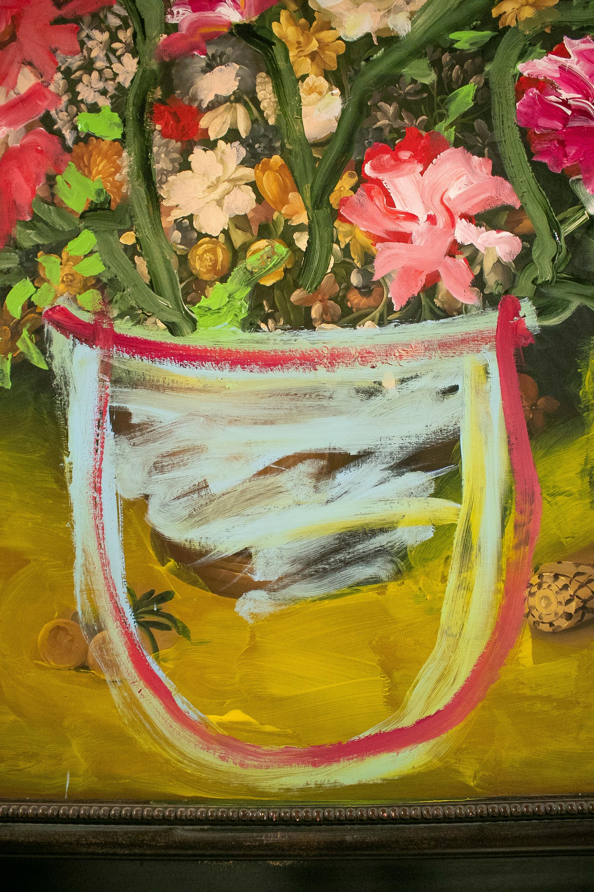 XXIe siècle et contemporain Peinture à l'huile de la série Marbella « Flower Power » de Jordi Moll, 2021 en vente