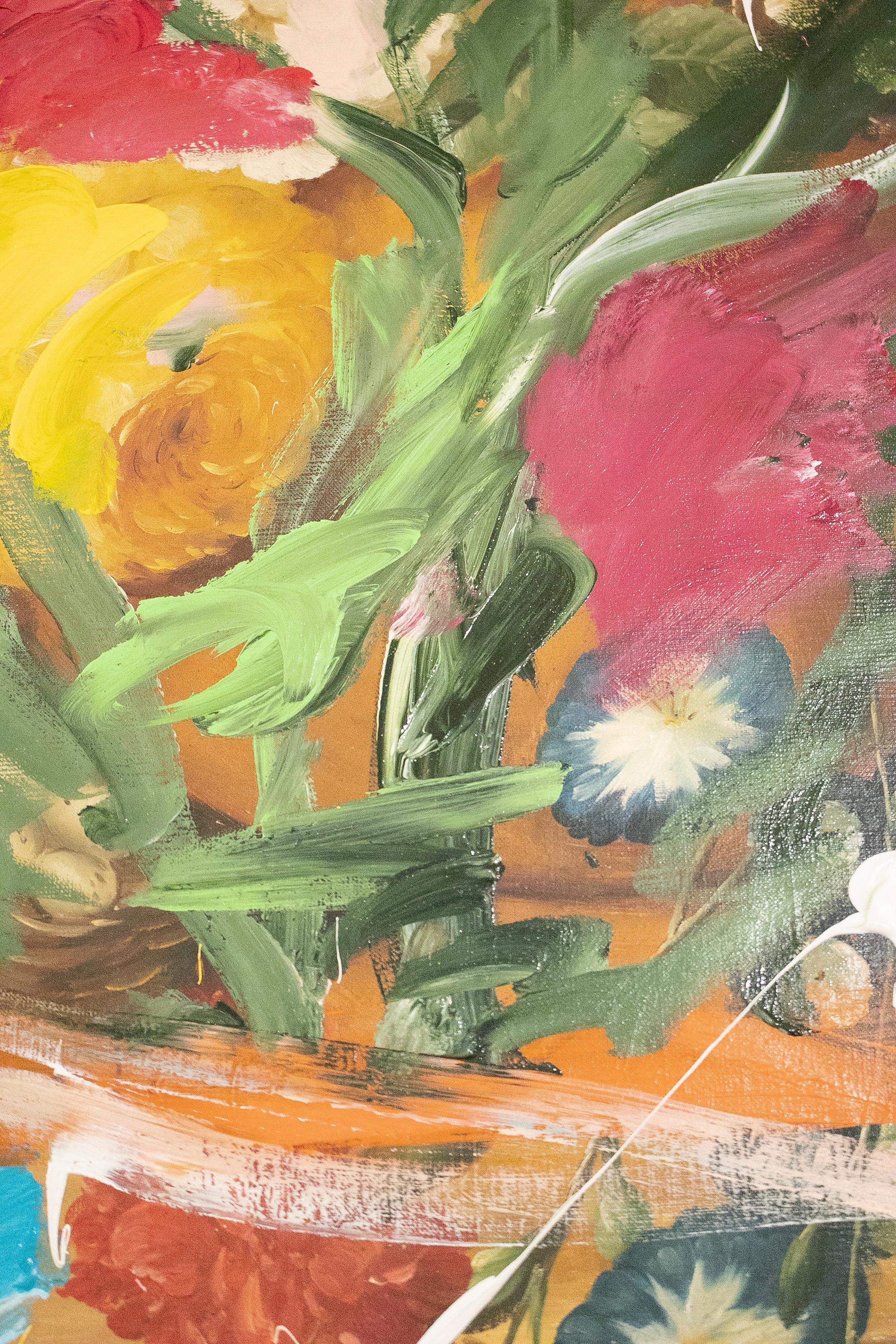 Peinture à l'huile de la série Marbella « Flower Power » de Jordi Moll, 2021 en vente 1