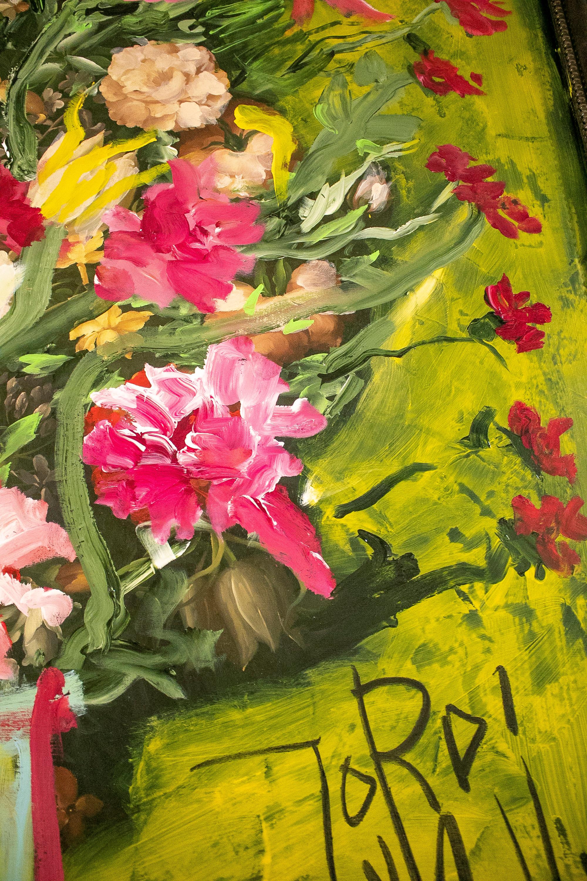 Peinture à l'huile de la série Marbella « Flower Power » de Jordi Moll, 2021 en vente 3