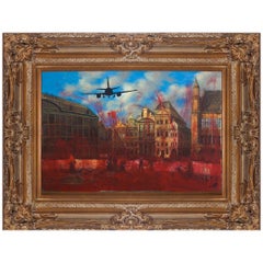 Jordi Mollá Signed and Dated Painting over Classical Oil on Canvas with Frame