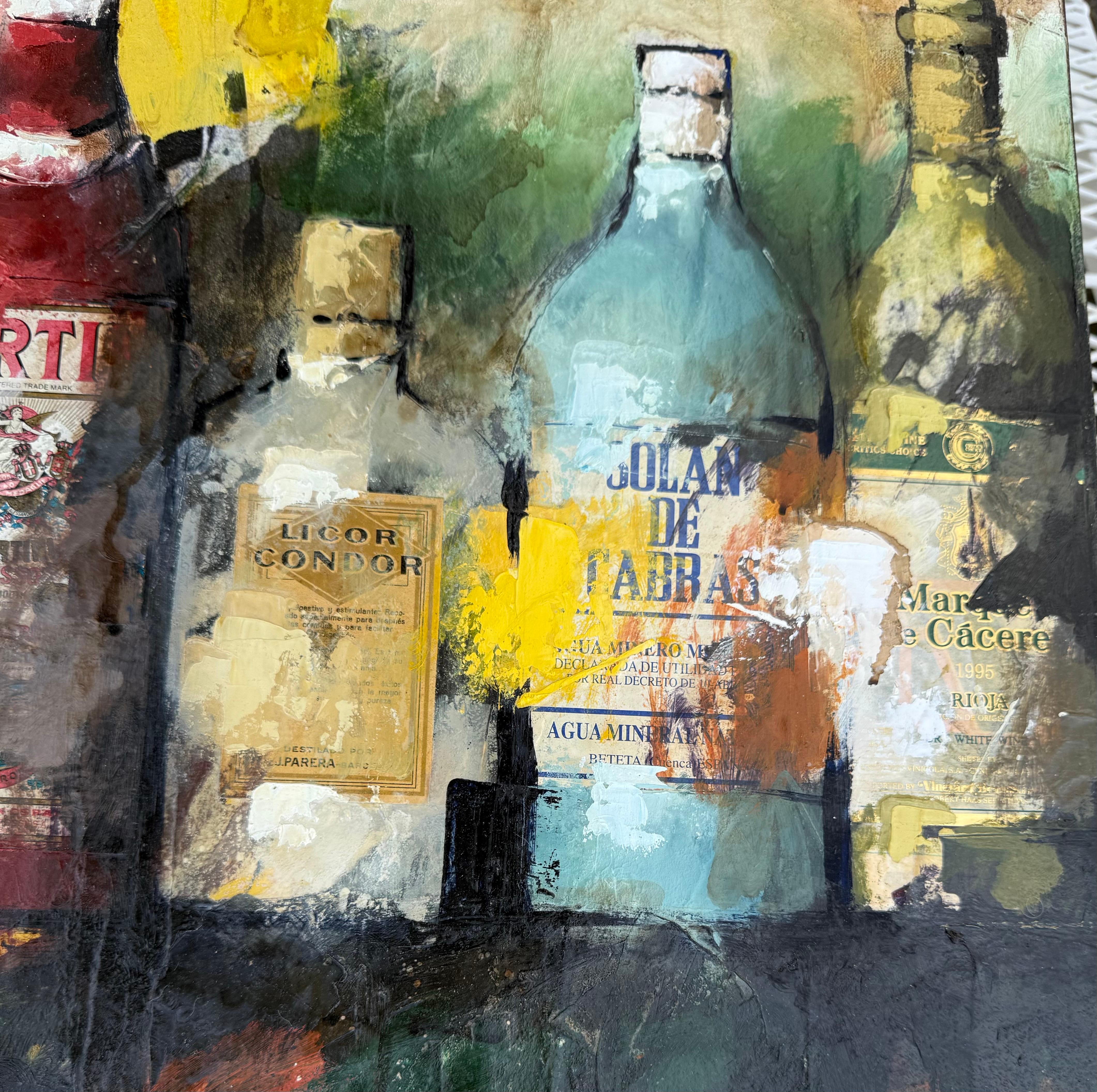 Grande peinture espagnole Pop Art Catalan Mixed Media Collage Painting Jordi Prat Pons en vente 9