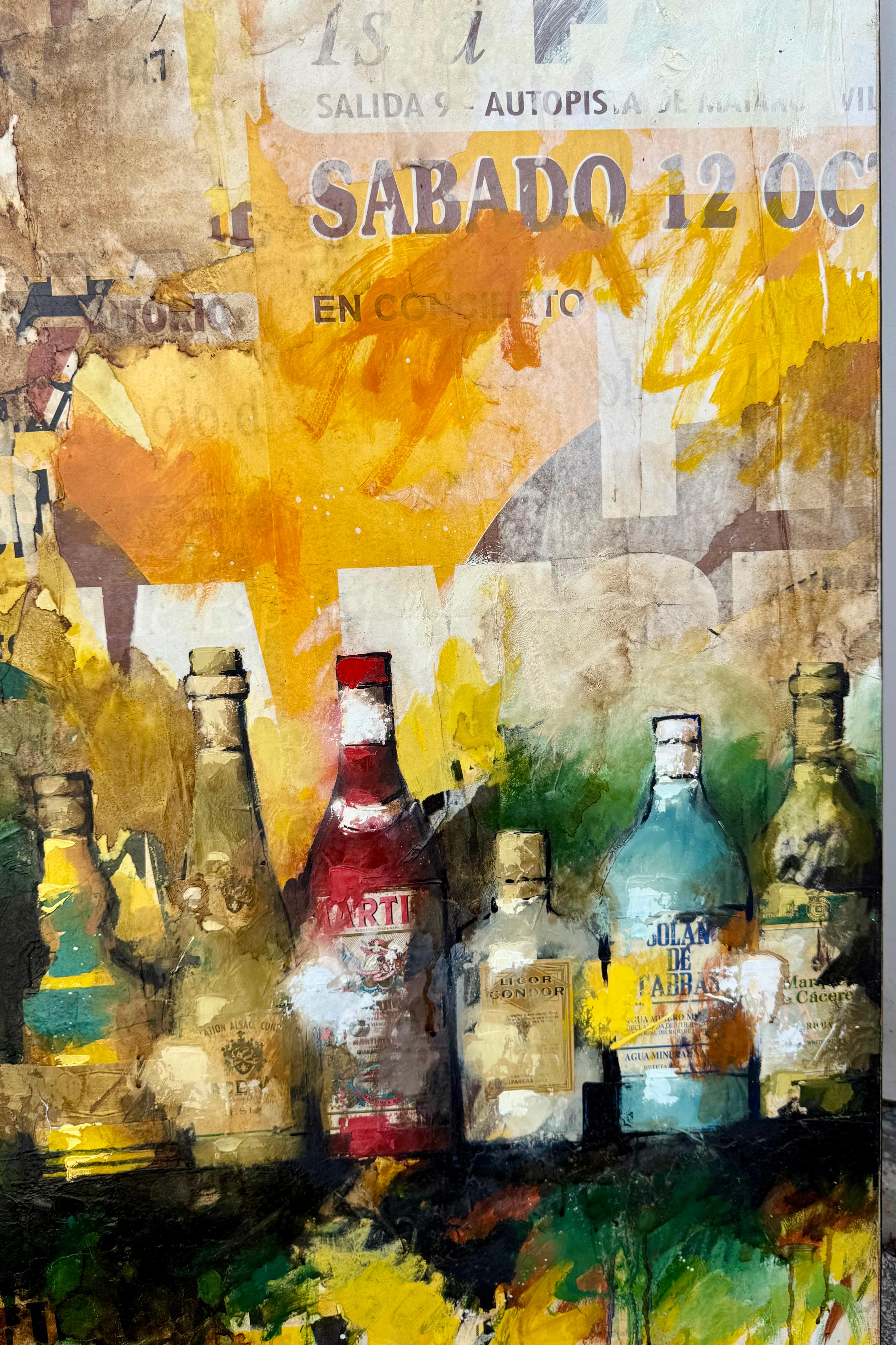 Grande peinture espagnole Pop Art Catalan Mixed Media Collage Painting Jordi Prat Pons en vente 11