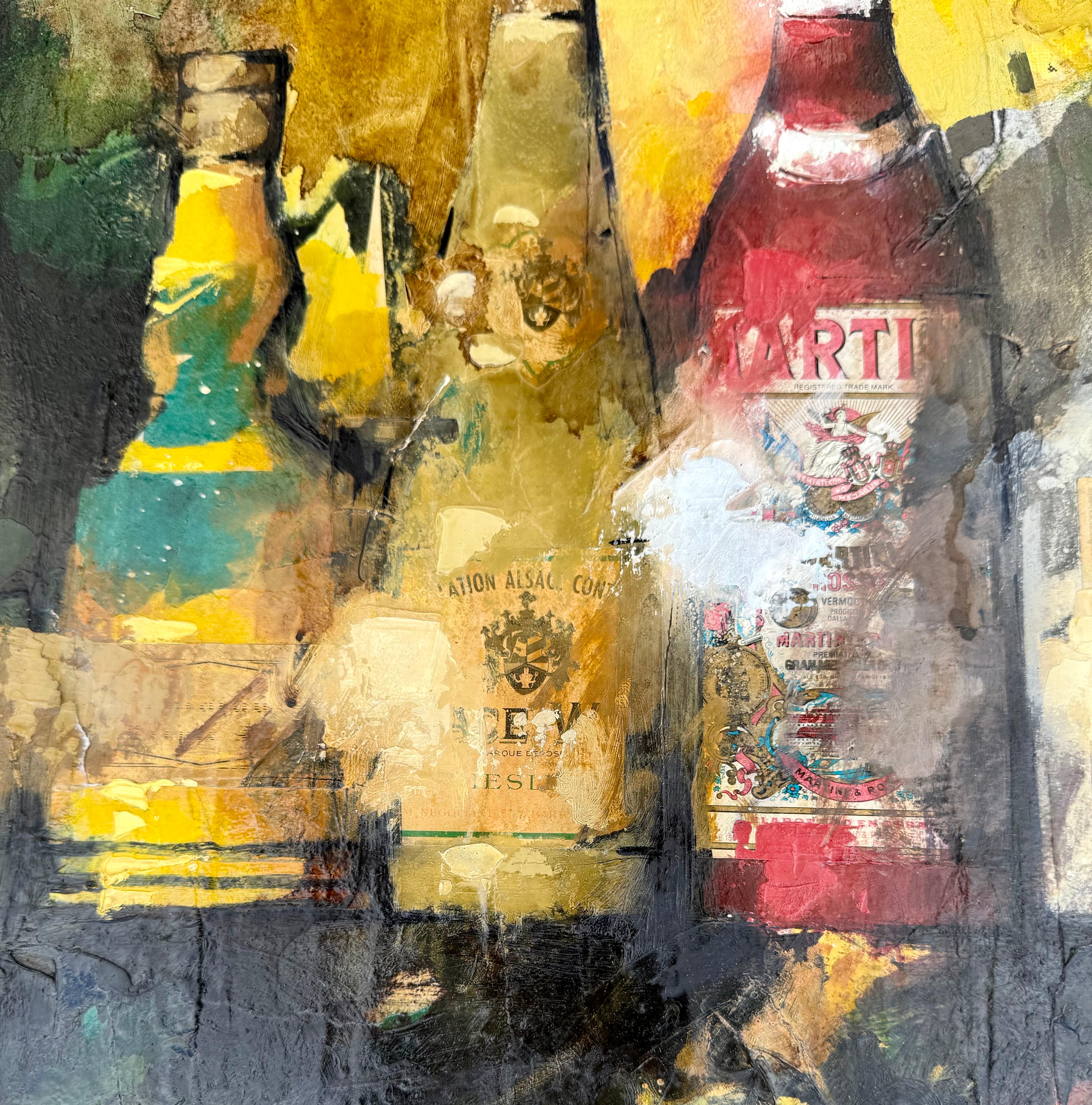 Grande peinture espagnole Pop Art Catalan Mixed Media Collage Painting Jordi Prat Pons en vente 12