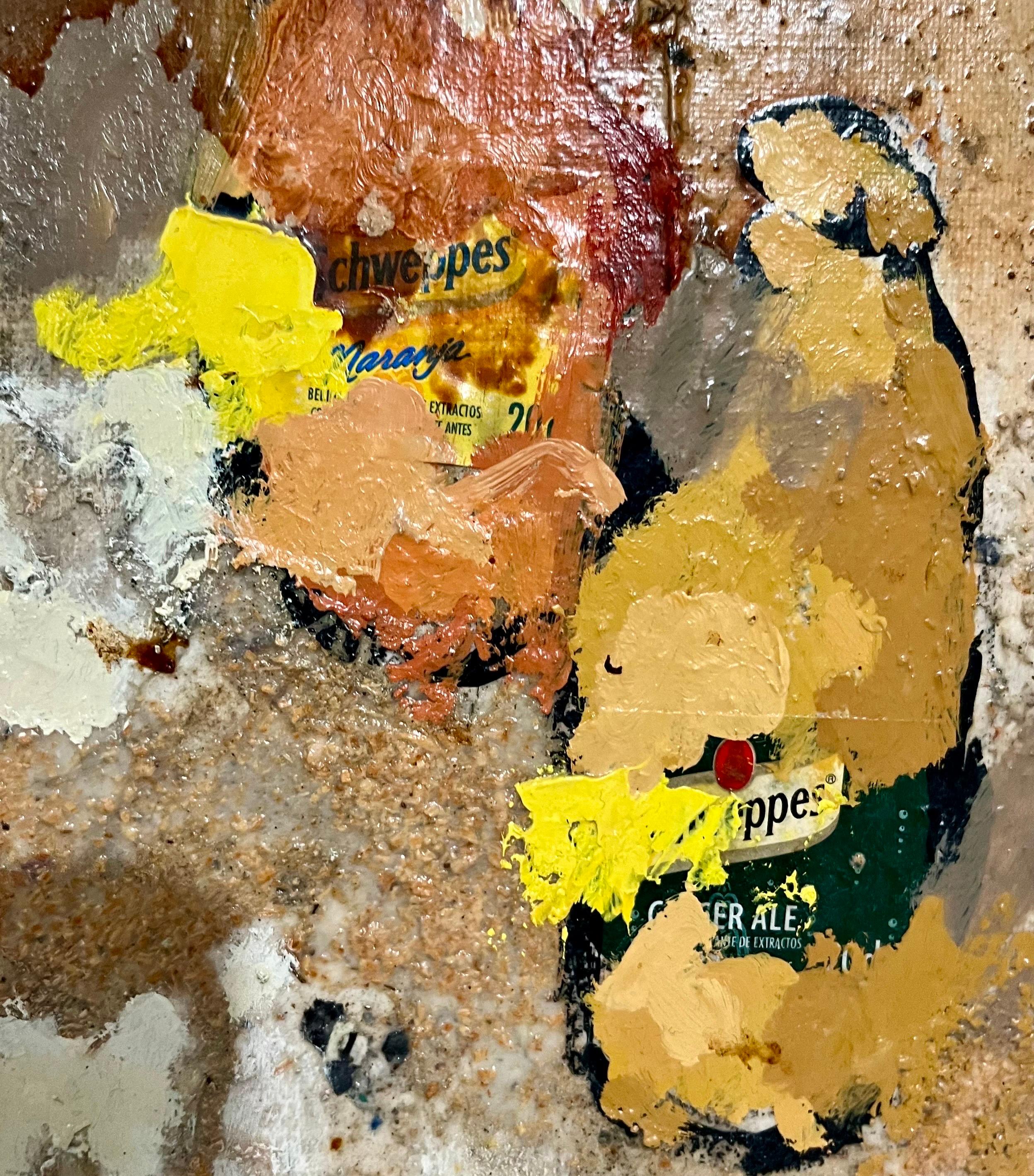 Spanish Pop Art Catalan Mixed Media Torn Paper Collage Painting Jori Prat Pons For Sale 1