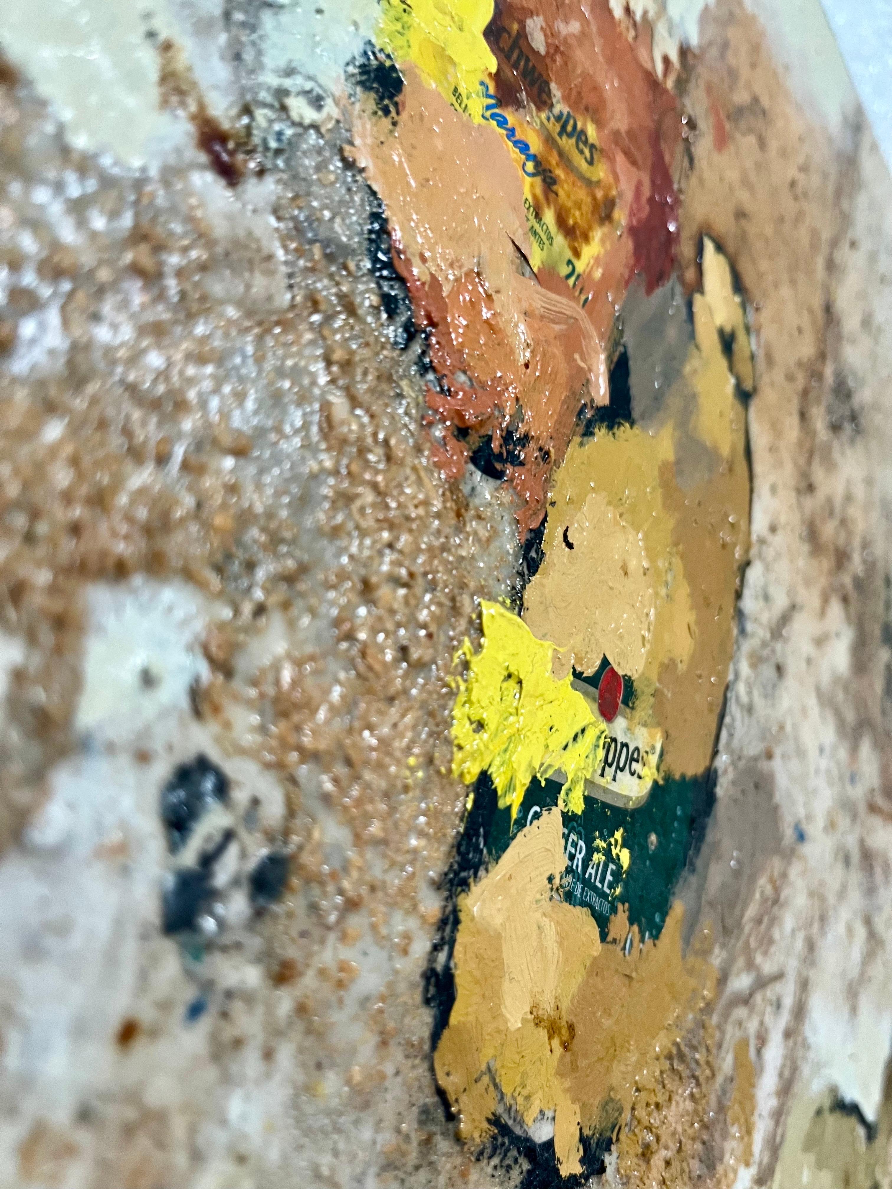 Spanish Pop Art Catalan Mixed Media Torn Paper Collage Painting Jori Prat Pons For Sale 2