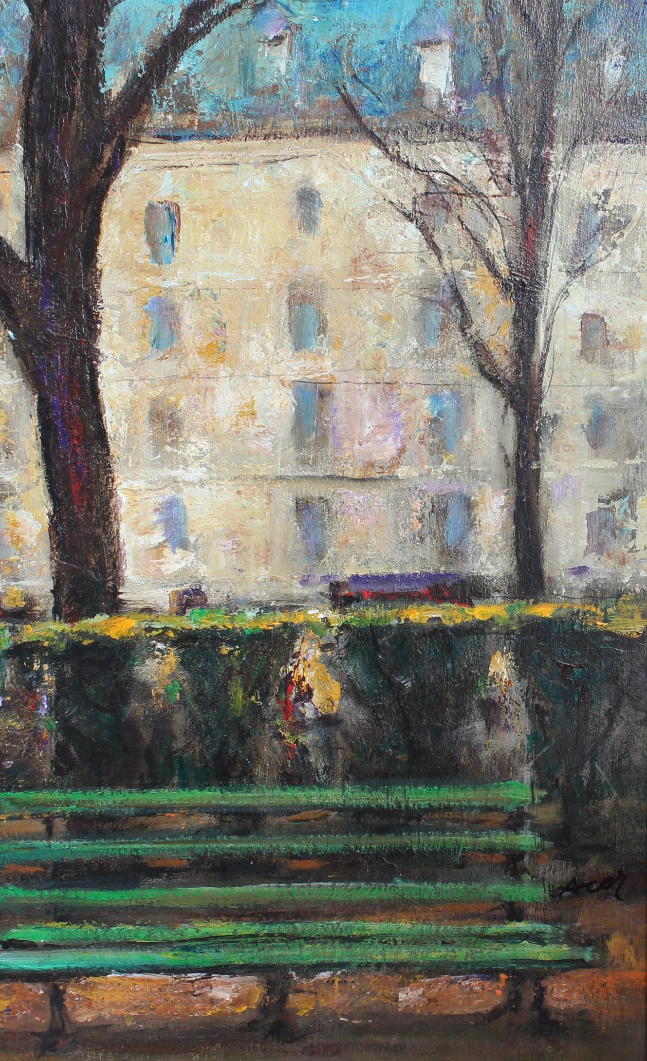 'Le Banc Public à Paris' by Jordi Roca (circa 1980s) For Sale 11
