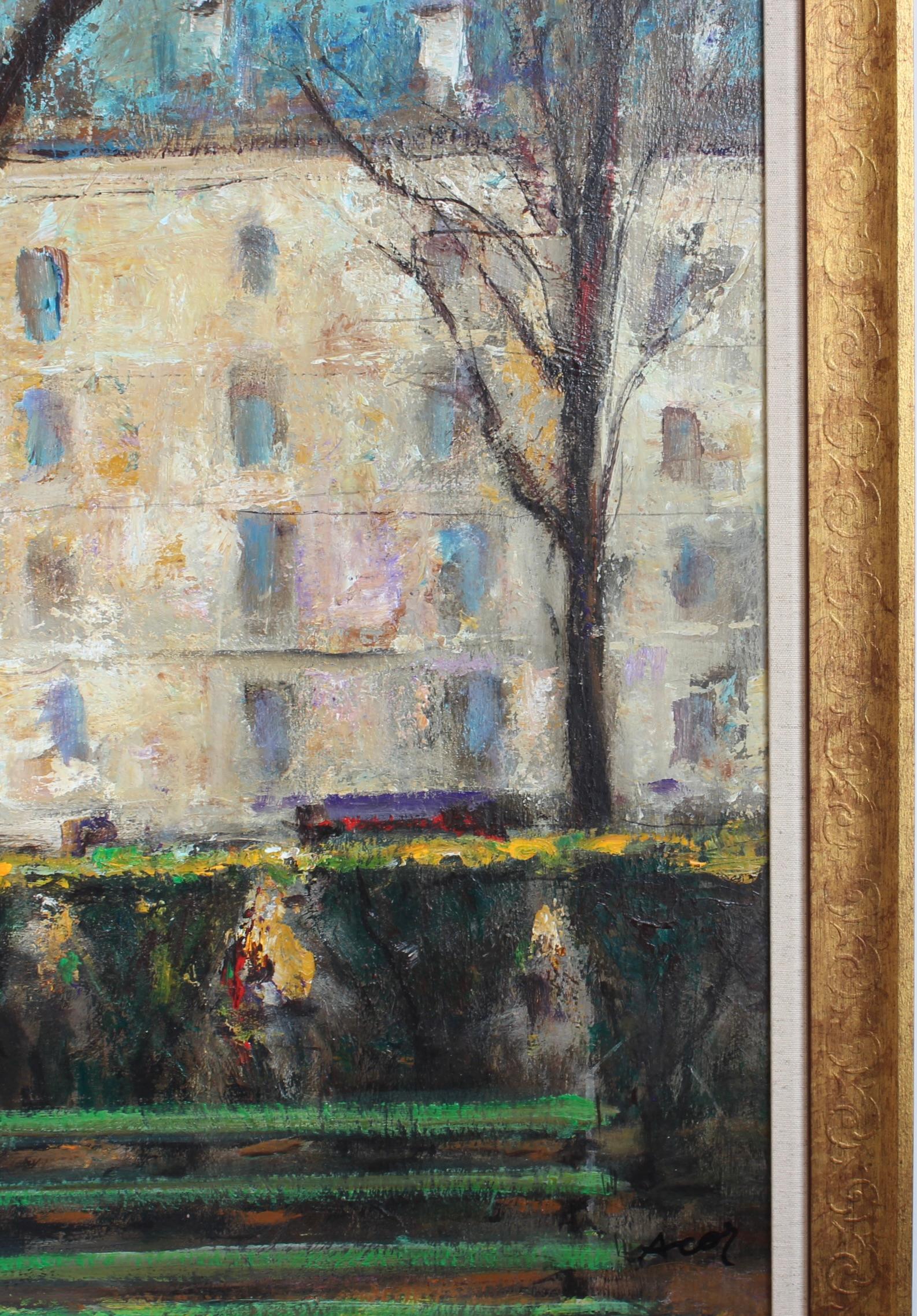 'Le Banc Public à Paris' by Jordi Roca (circa 1980s) For Sale 12