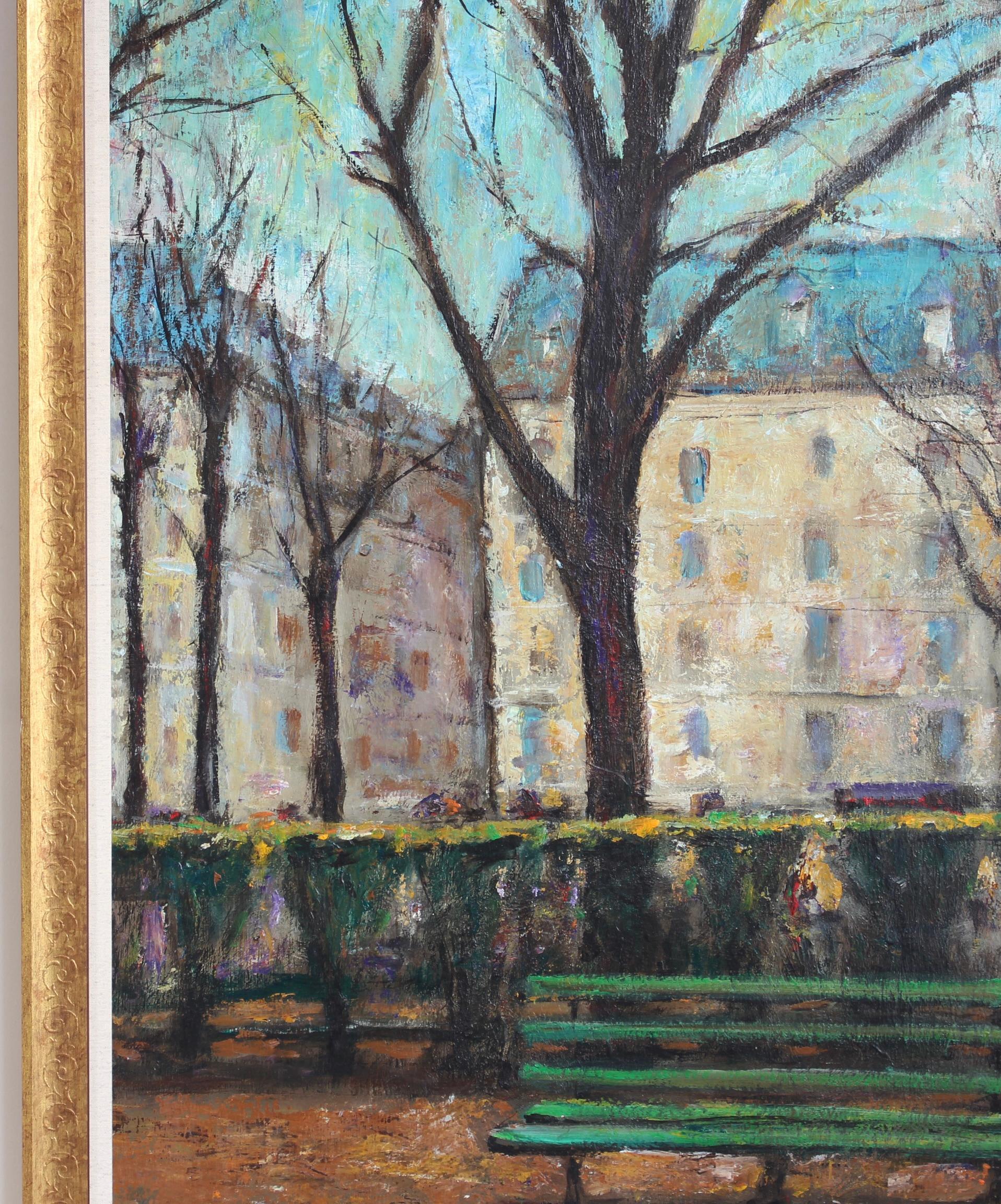 'Le Banc Public à Paris' by Jordi Roca (circa 1980s) For Sale 3