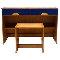 Set composto da scrivania e sgabello in legno di Jordi Vilanova, CIRCA 1960