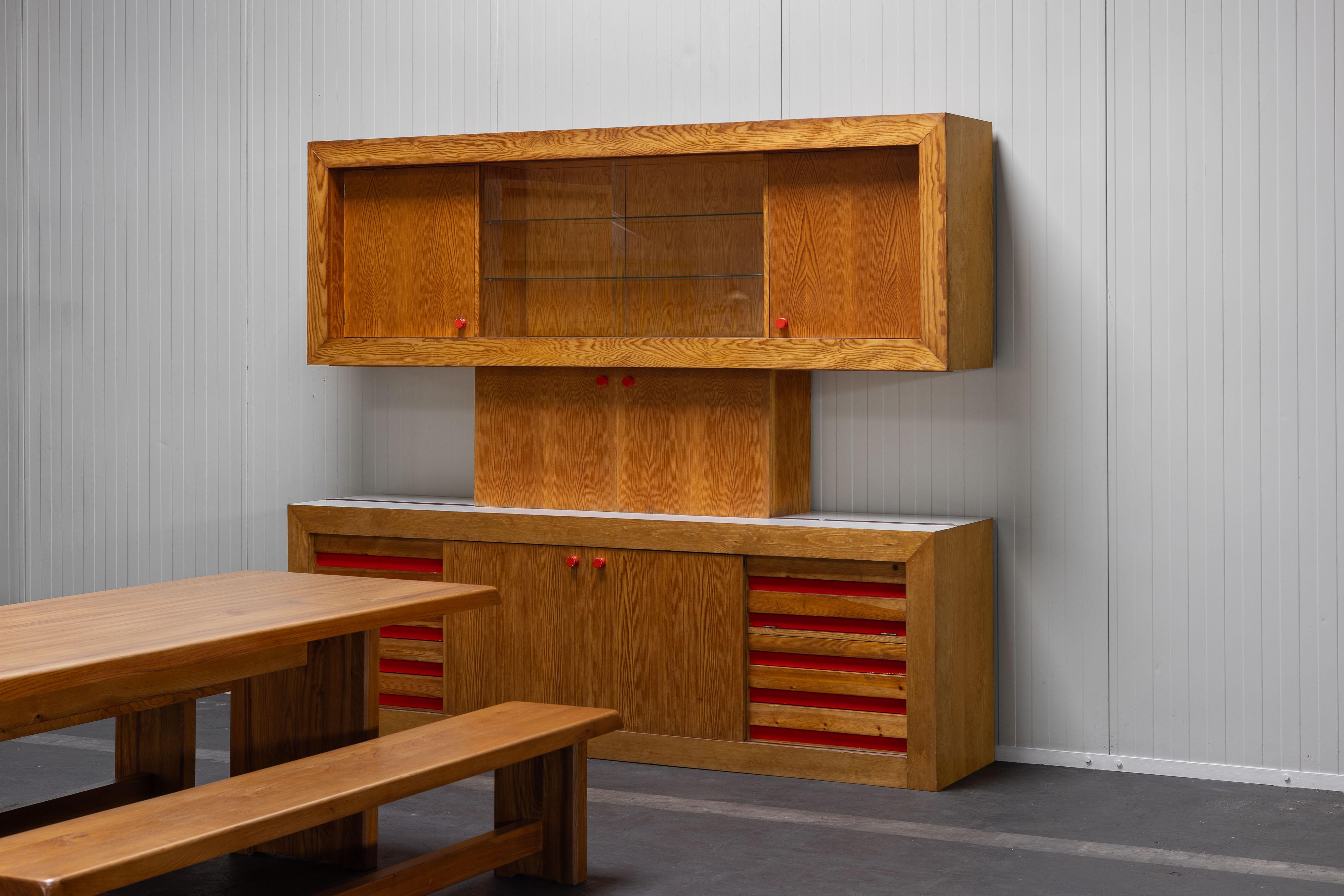 This spectacular cabinet, designed and produced by Jordi Vilanova i Bosch in Spain during the 1970s, is an impressive example of mid-century design that combines functionality with striking aesthetics. Originally conceived for an ophthalmologist's