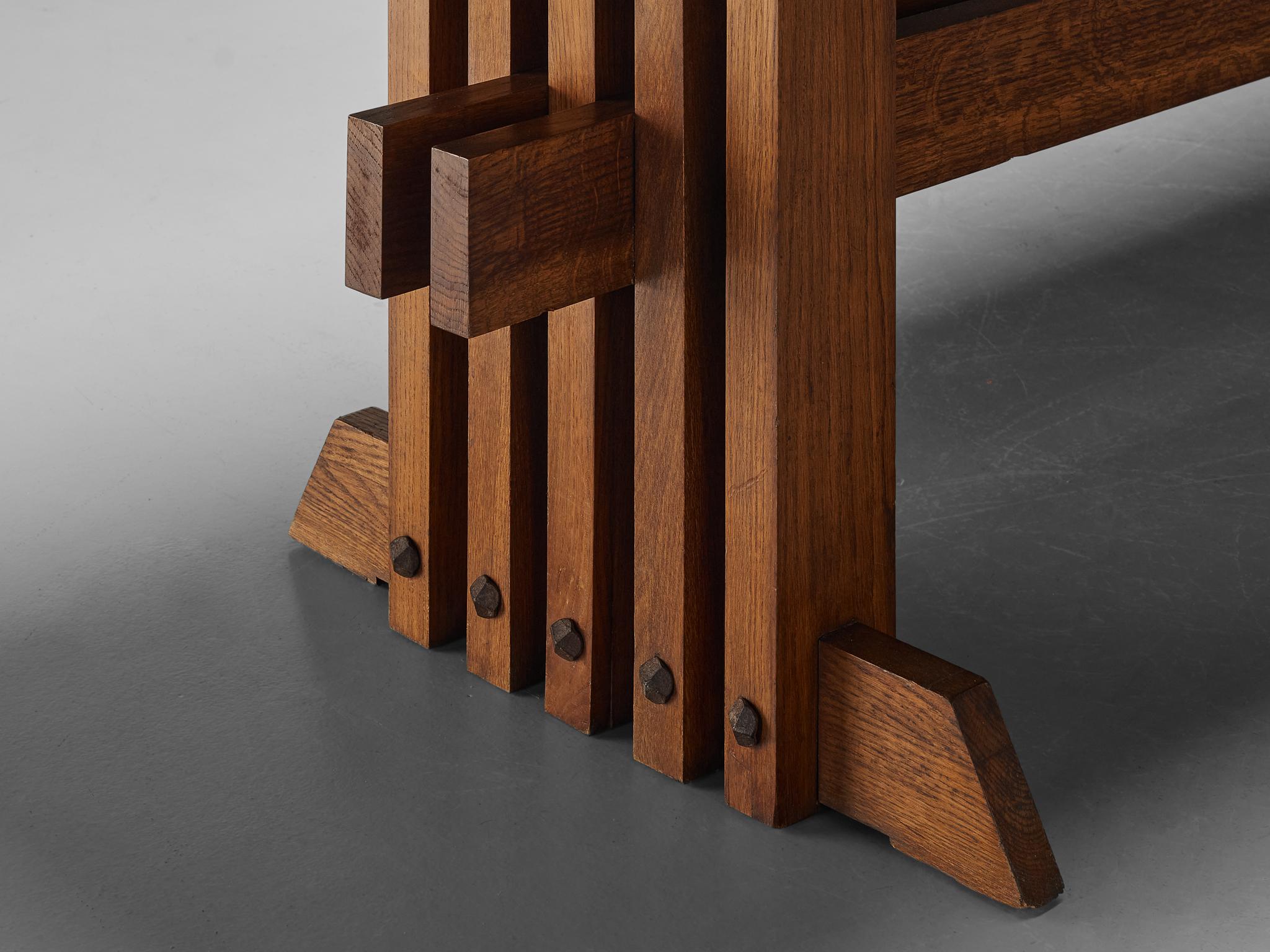 Mid-Century Modern Jordi Vilanova I Bosch table de salle à manger rare en chêne  en vente
