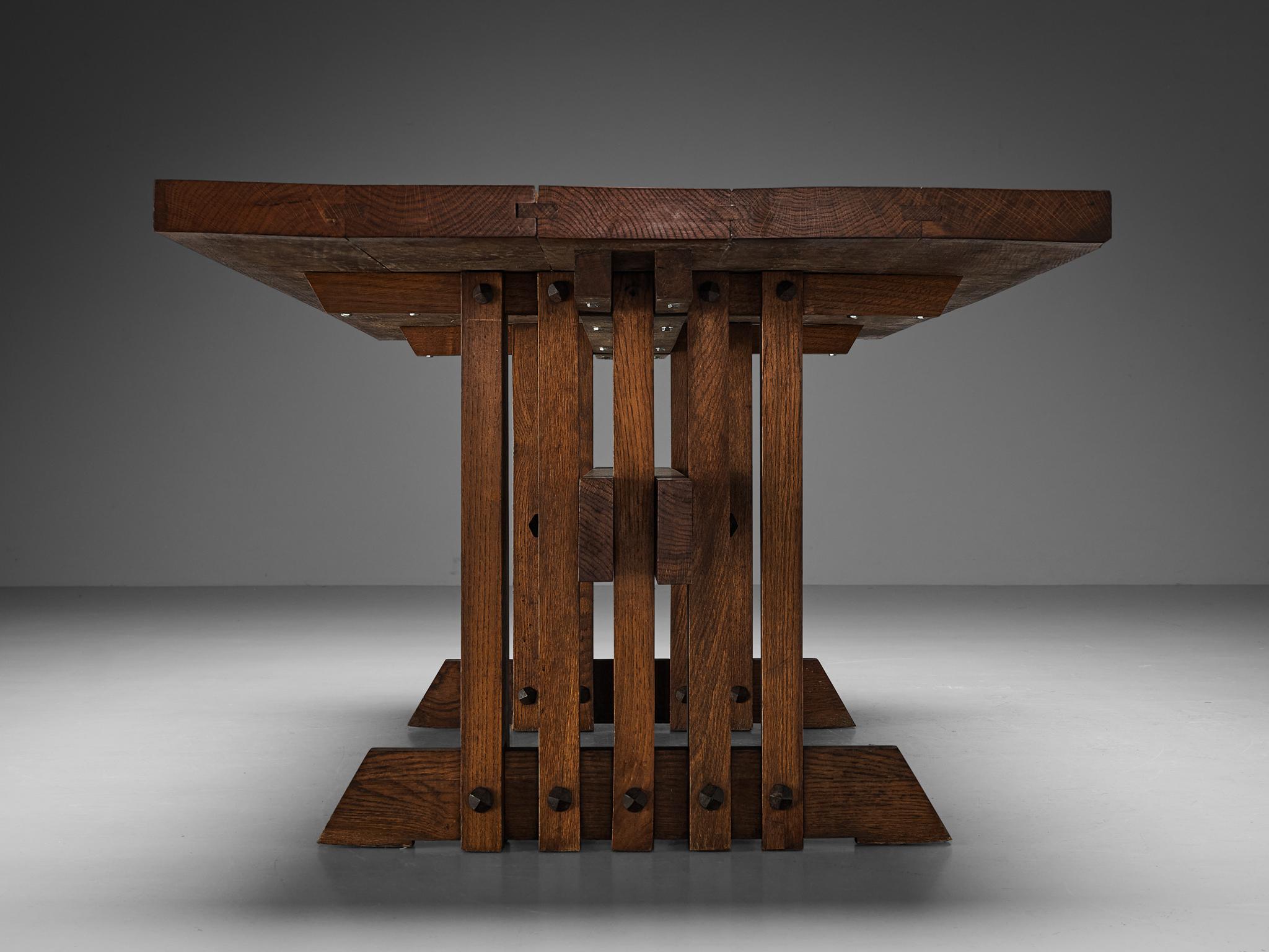 Milieu du XXe siècle Jordi Vilanova I Bosch table de salle à manger rare en chêne  en vente